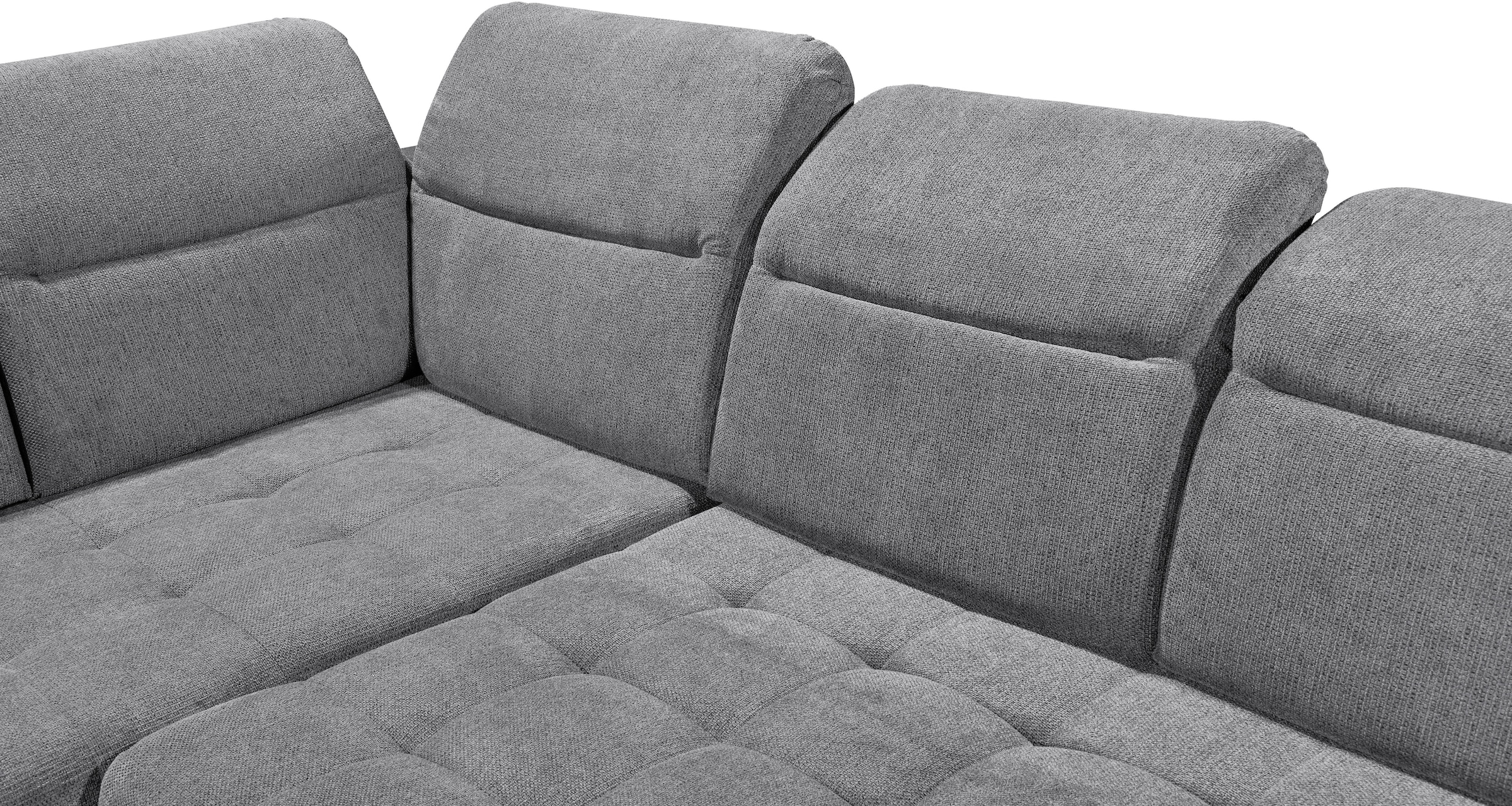 ED EXCITING DESIGN Ecksofa »Rockdale L-Form mit Bettfunktion, Bettkasten« Kopfteilverstellung, Sitztiefenverstellung & USB-Port