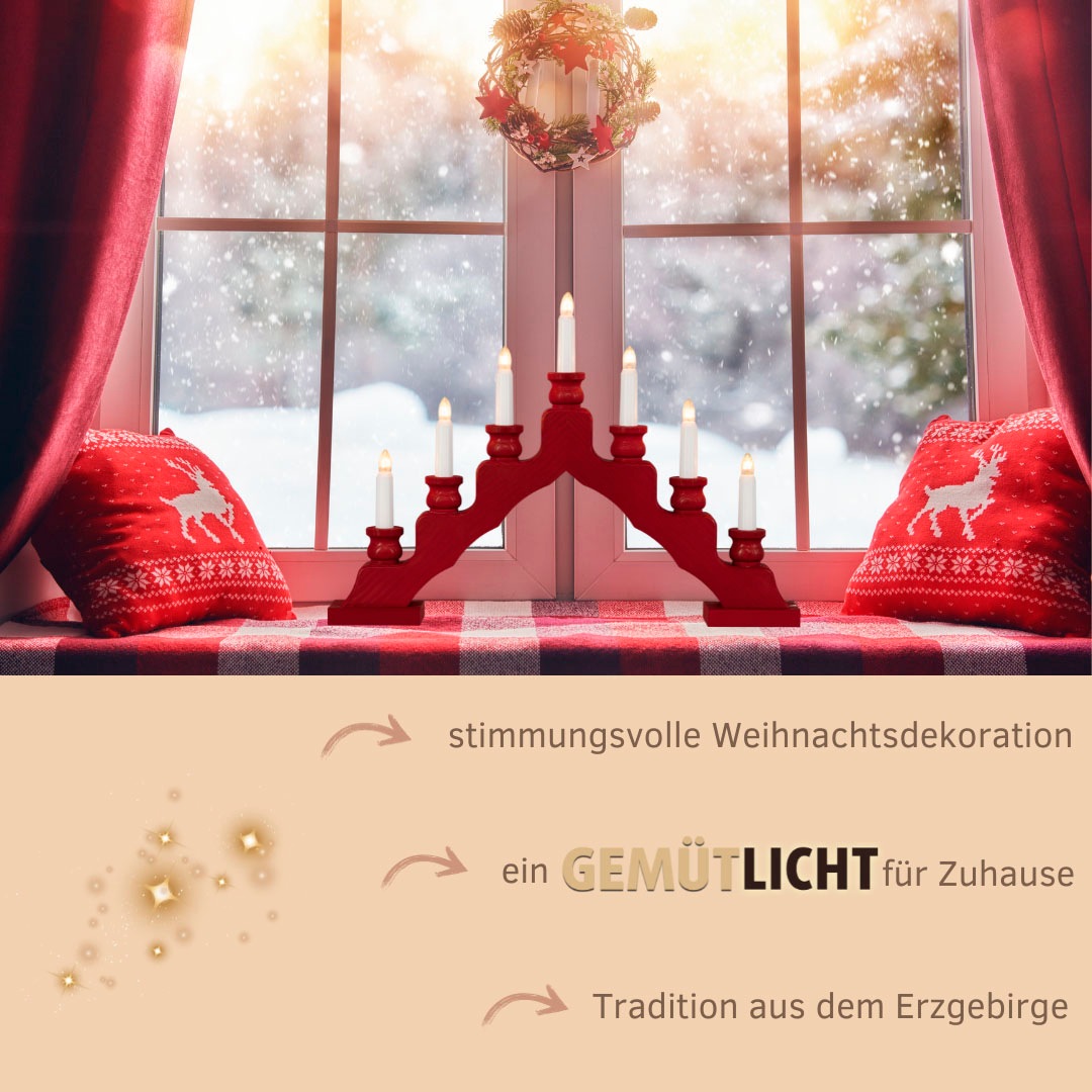 Weigla Lichterbogen »Schwede, Weihnachtsdeko, Made in Germany« 1 Stk. 7-flammig