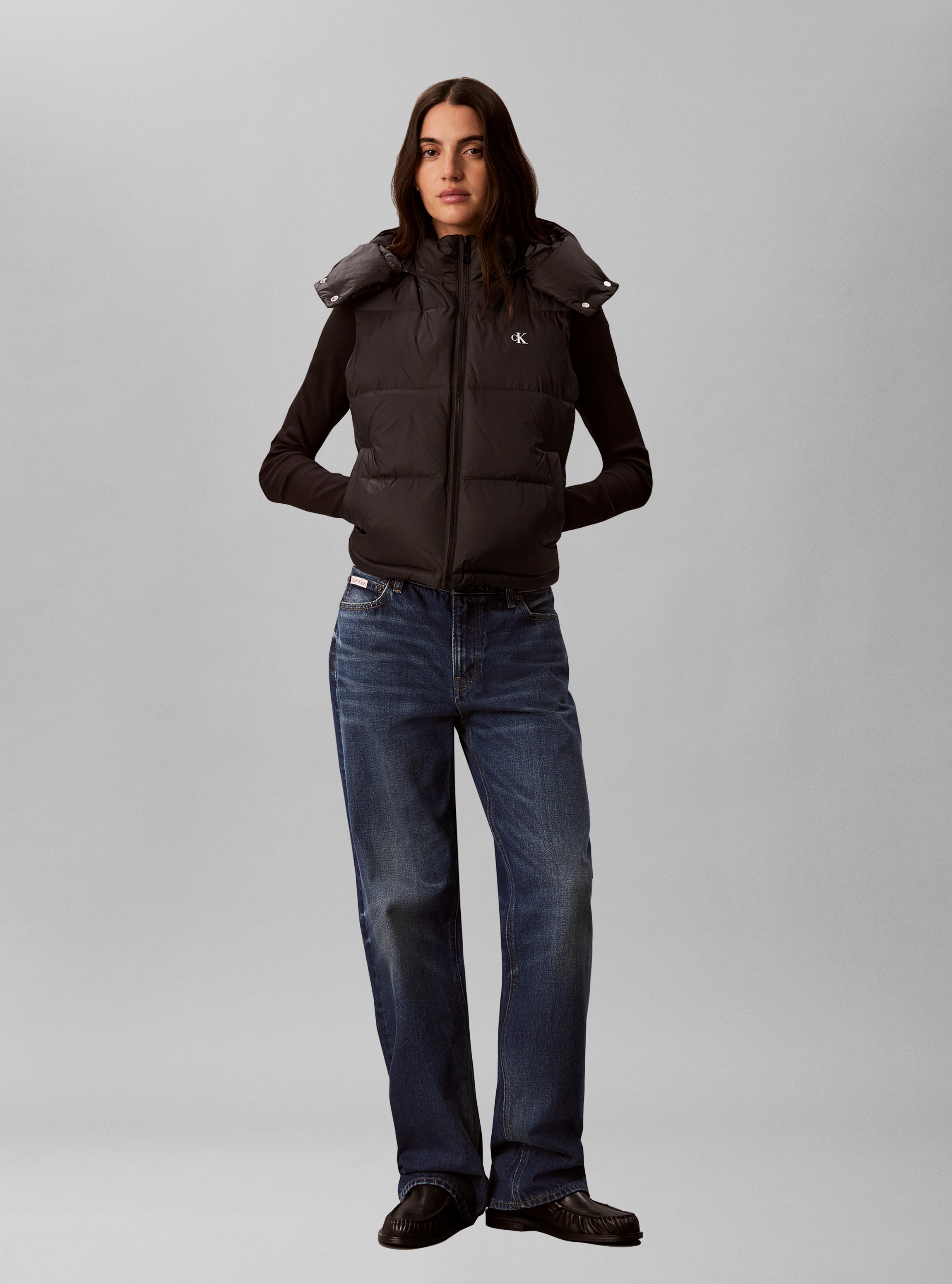 Calvin Klein Jeans Steppjacke »ESSENTIAL SHORT DOWN PUFFER« mit Kapuze Regular fit mit Stehkragen