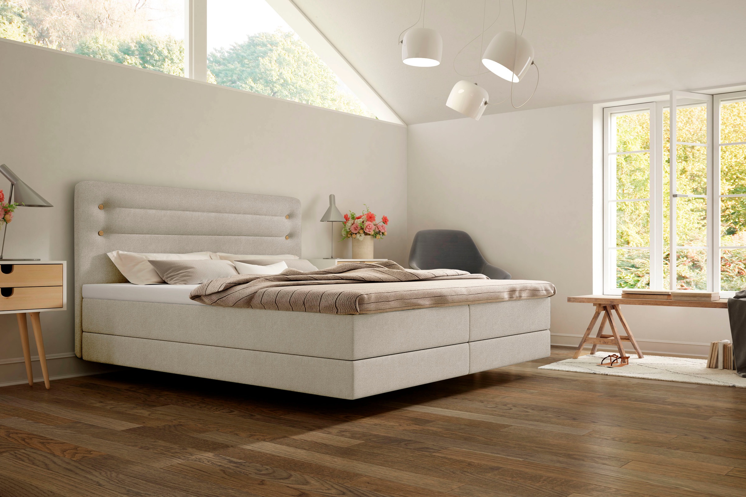 5. Bild von Schlaraffia Boxspringbett »Fidelio«, inkl. BULTEX® Topper, Fuß in Schwebeoptik