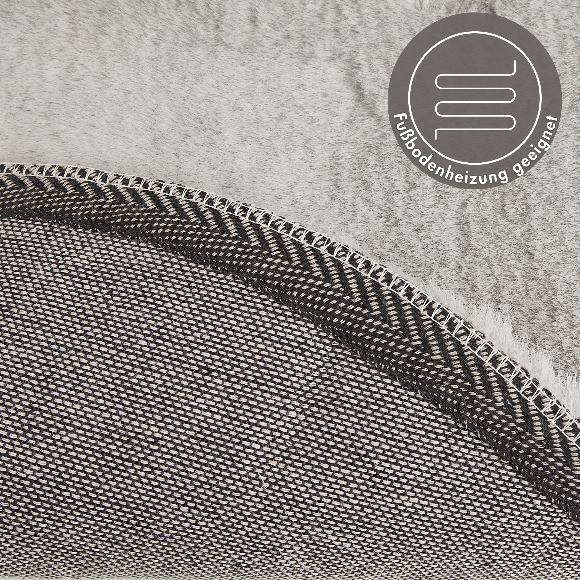 LUXOR living Fellteppich »Novara«, rund, 30 mm Höhe, Kunstfell, Kaninchenfell-Haptik, besonders weicher Hochflor