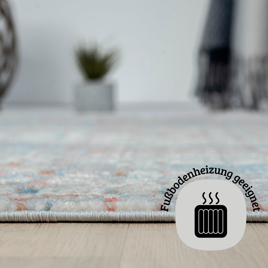 my home Teppich »Myrah«, rechteckig, 8 mm Höhe, Kurzflor, modernes Design, pflegeleicht, Wohnzimmer