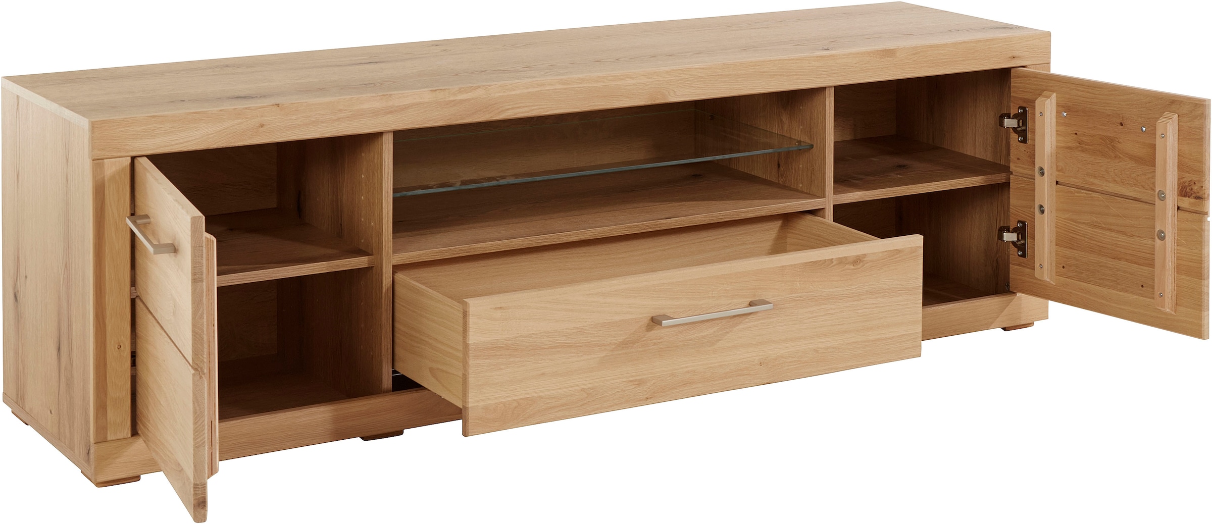 VOGL Möbelfabrik Lowboard »1237«, Massivholzfront, Breite ca. 171 cm, mit Softclose Funktion