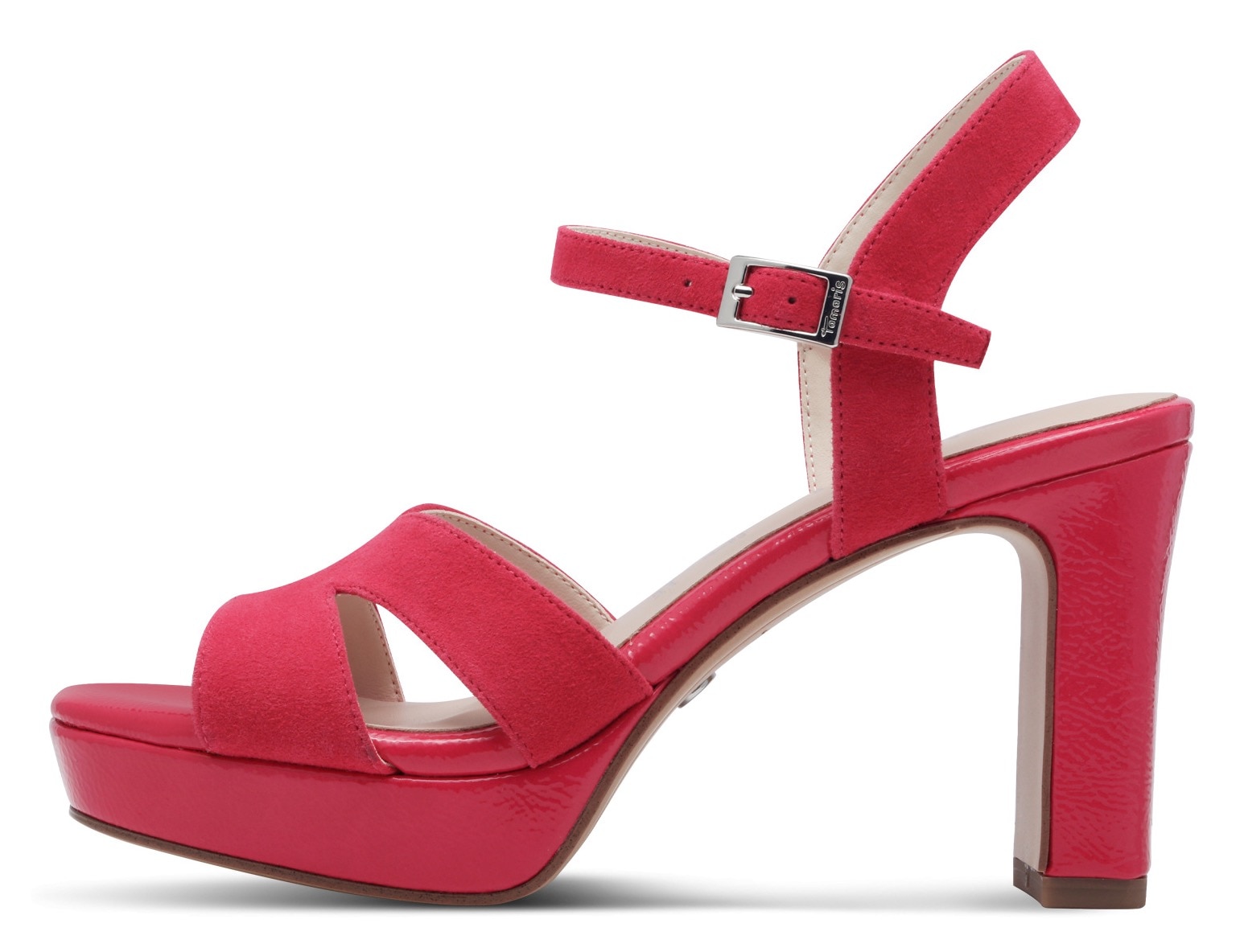 Tamaris High-Heel-Sandalette, Sommerschuh, Abendschuh, Blockabsatz, mit ANTIshokk-Absatz