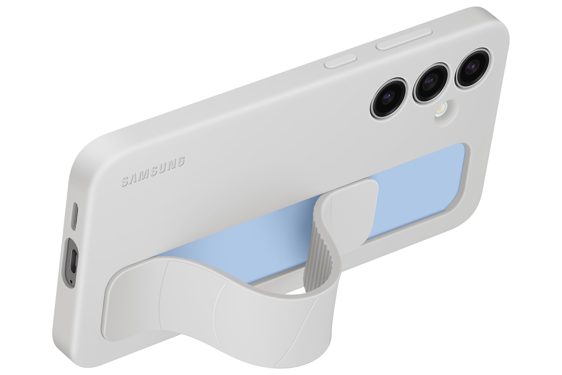 Samsung Handyhülle »Standing Grip Case für Samsung Galaxy S24 FE«, Backcover, Schutzhülle, Handyschutzhülle, Case, Schutzcase, stoßfest