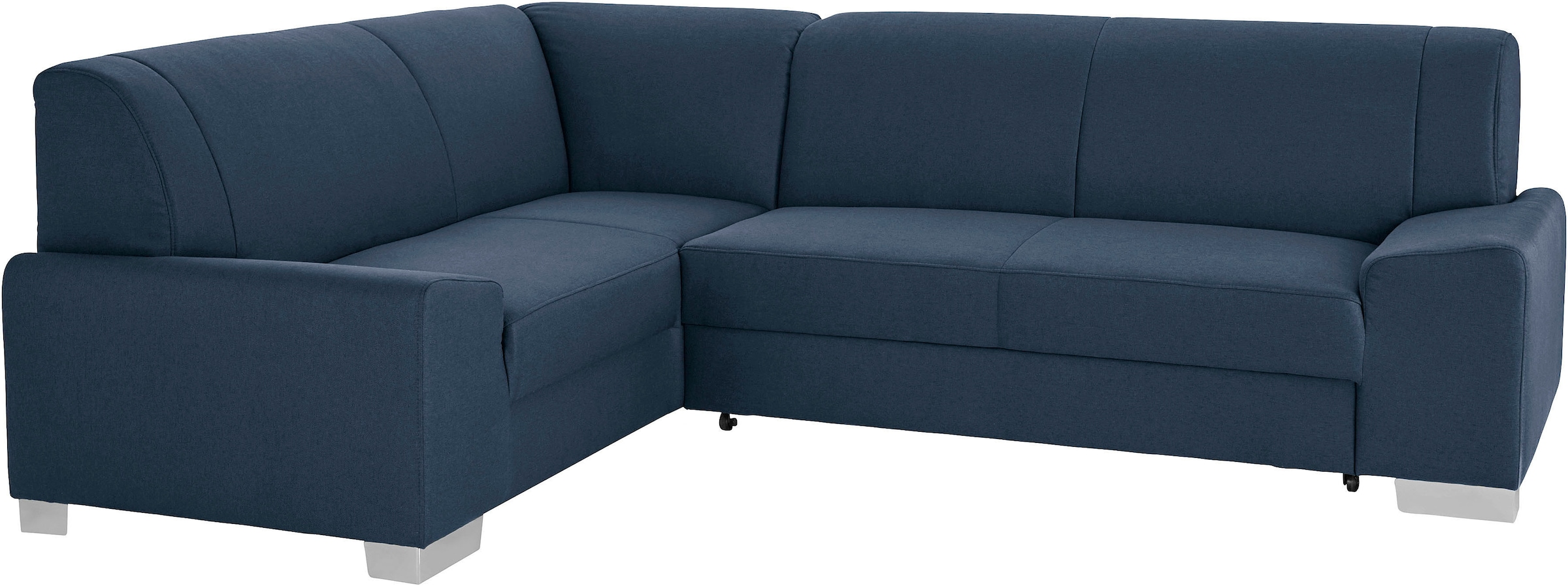 DOMO collection Ecksofa »Anzio in kubischer Formensprache, flache Armlehnen, L-Form«, Wahlweise mit Bettfunktion und Federkern für hohen Sitzkomfort