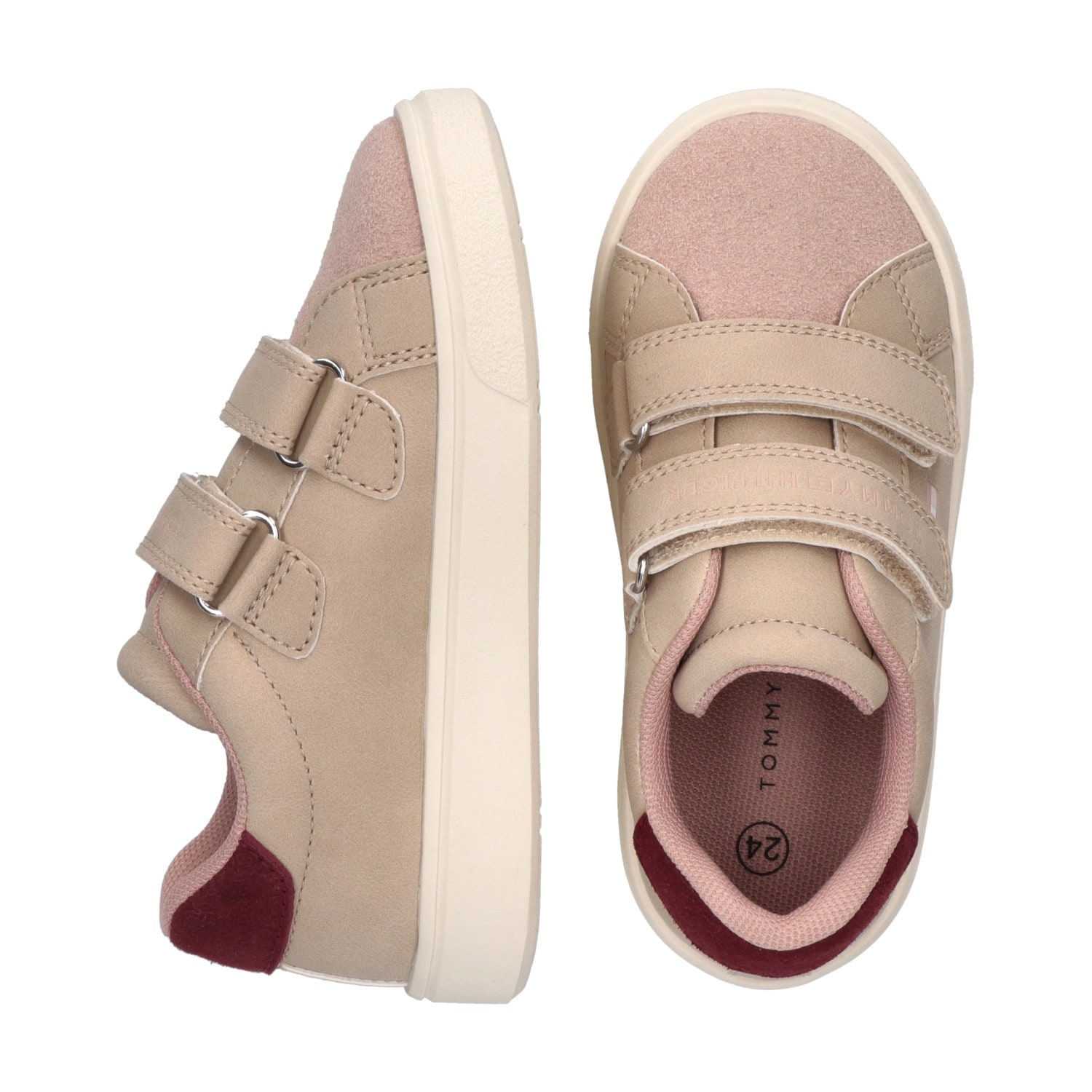 Tommy Hilfiger Sneaker  Freizeitschuh, Halbschuh, Klettschuh mit Kontrastbesatz