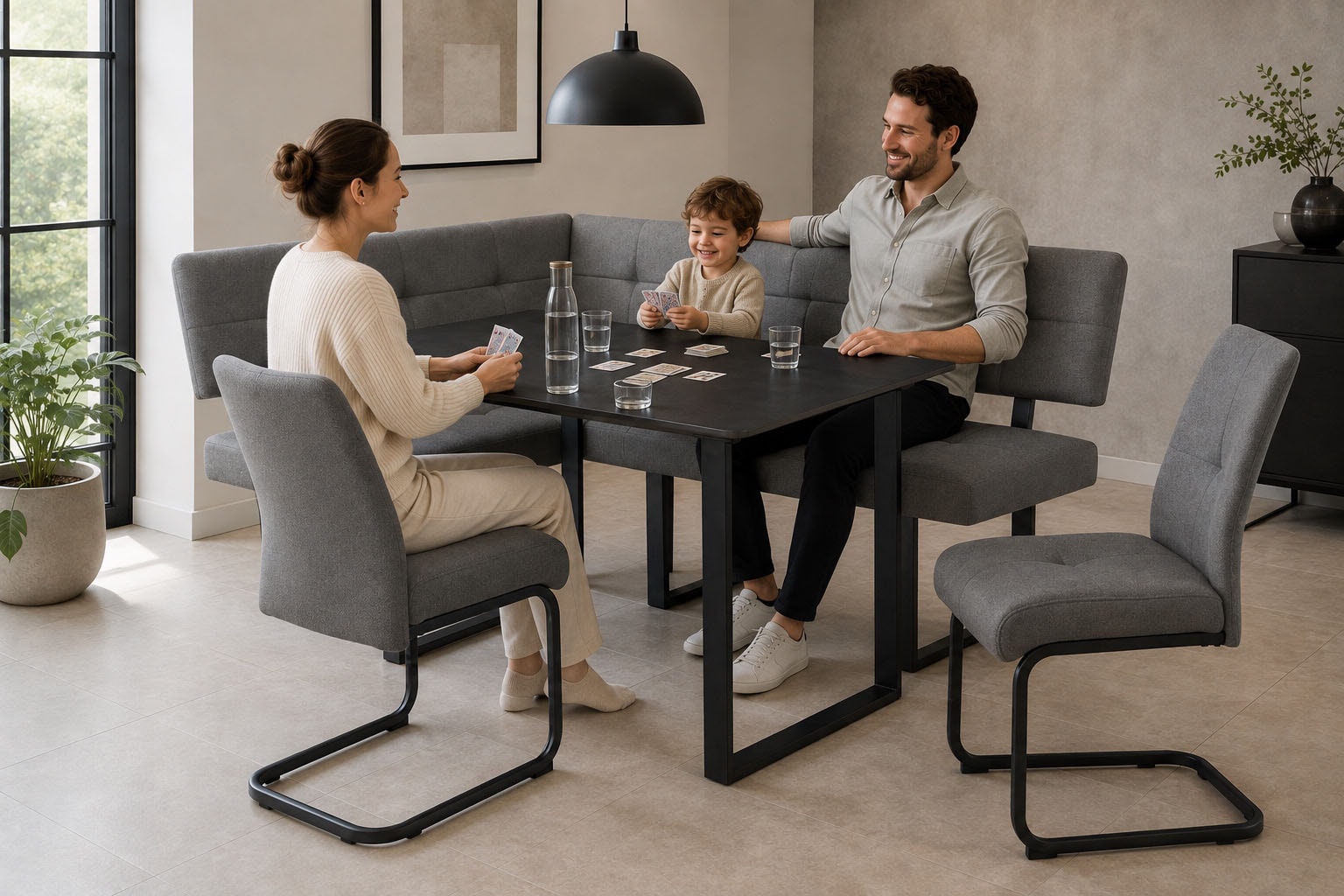 OTTO home Freischwinger »Alabama« (Set) 2 Stk.gemütlicher Esszimmerstuhl mit Federkern und robustem Webstoff