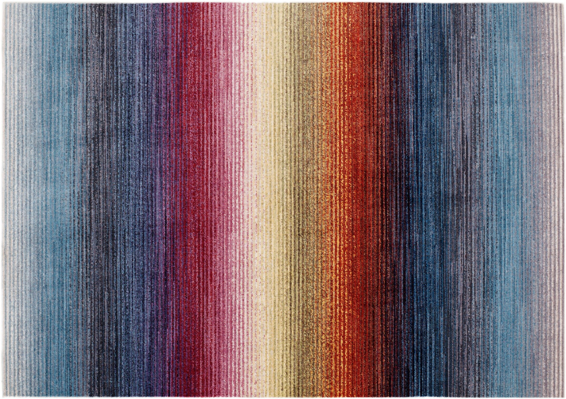 OCI DIE TEPPICHMARKE Teppich »Rainbow Stripe«, rechteckig, 5 mm Höhe, Besonders weich durch Microfaser, Wohnzimmer