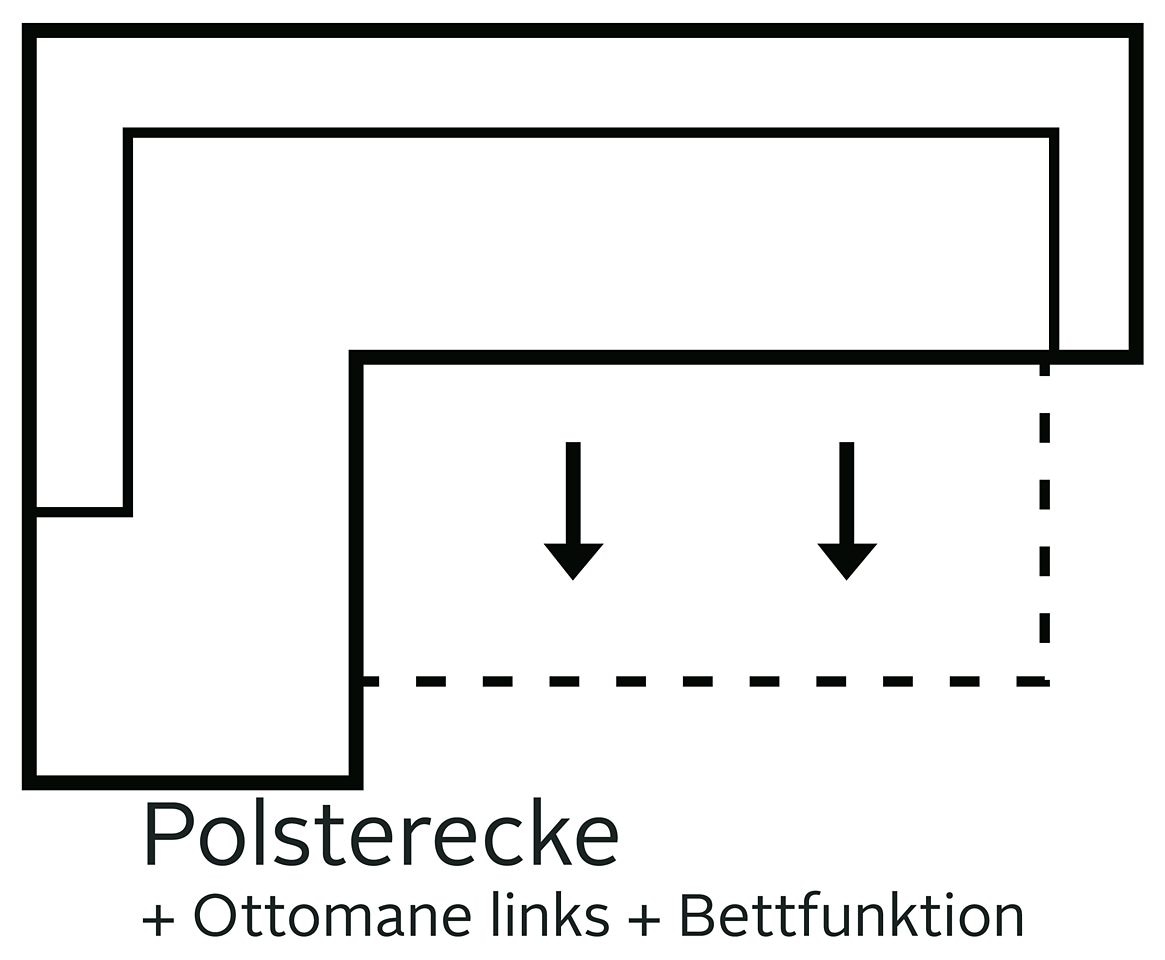 sit&more Ecksofa Alcudia L-Form, wahlweise mit Bettfunktion, inklusive Arm- günstig online kaufen