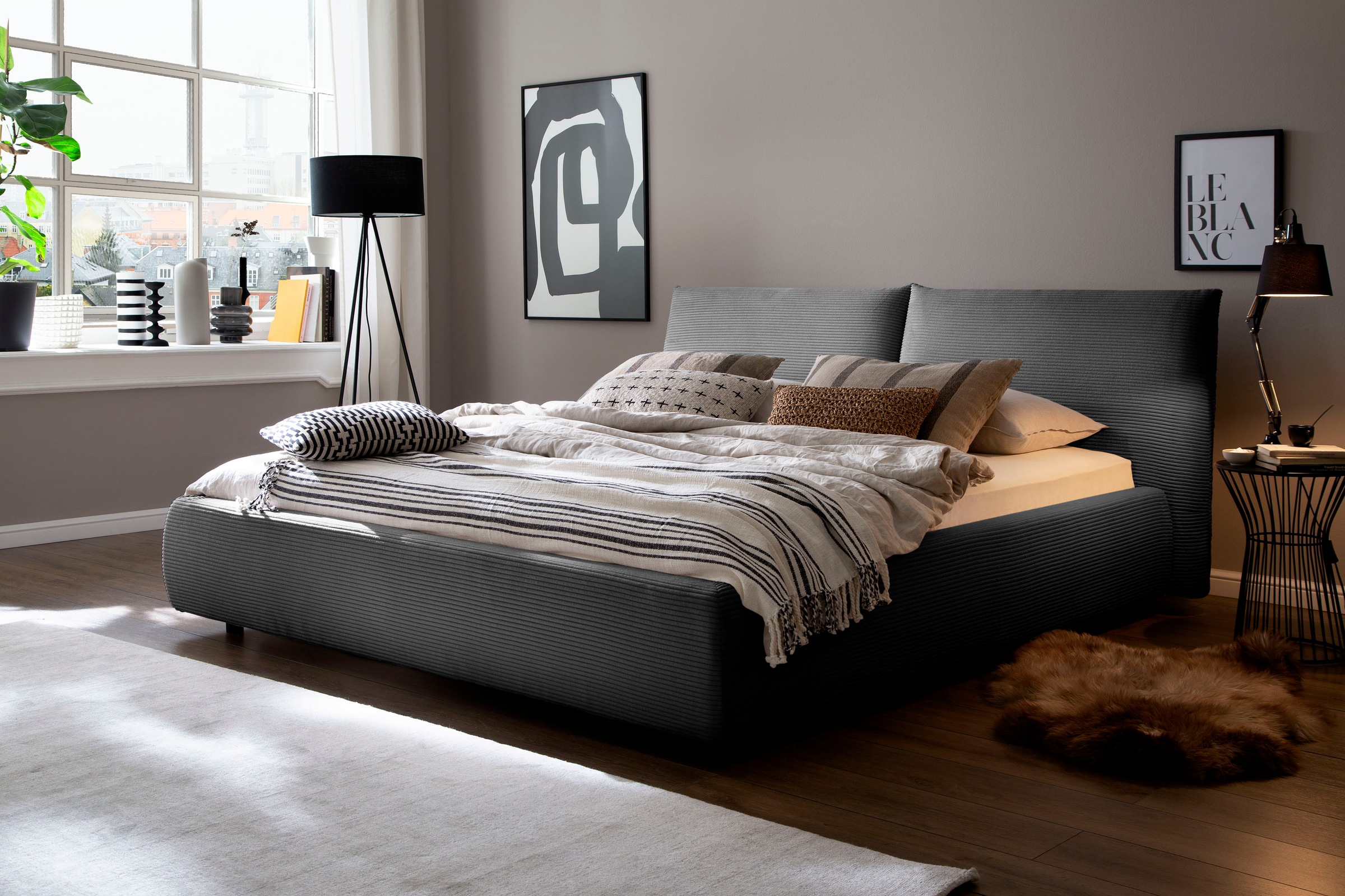 PLACES OF STYLE Polsterbett "Priora in 4 Breiten bis 200cm" auch in NaturLE günstig online kaufen