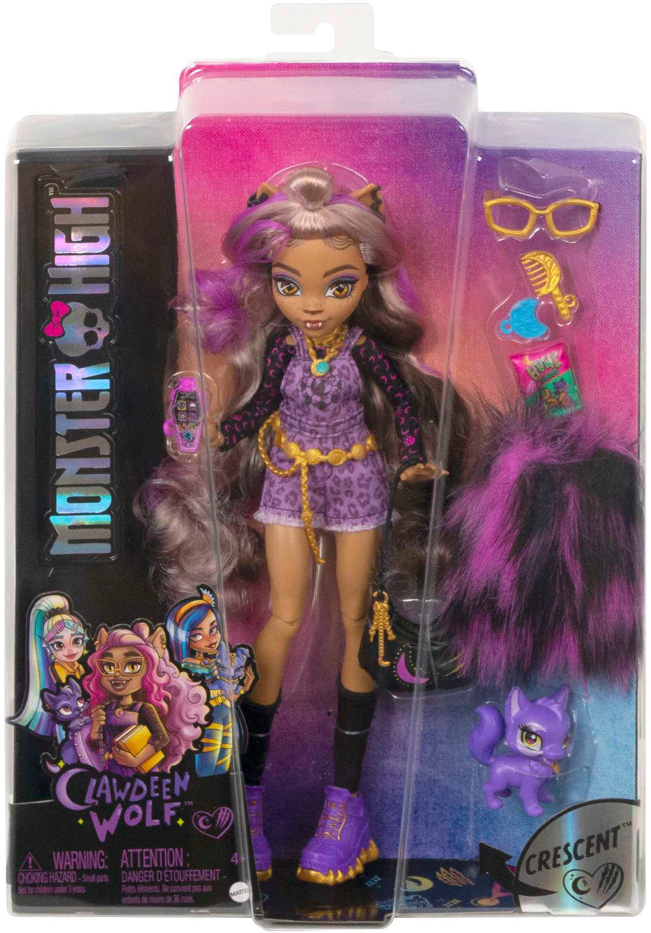 Mattel® Anziehpuppe »Monster High, Clawdeen Wolf mit Hund«