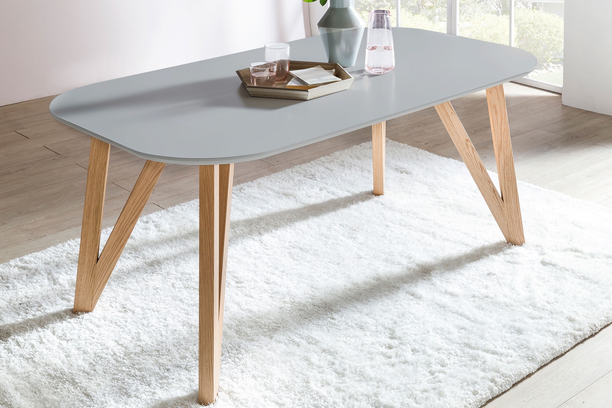 SalesFever Esstisch »Solna - Stilvoller Esstisch für Ihr Zuhause« Massive E günstig online kaufen