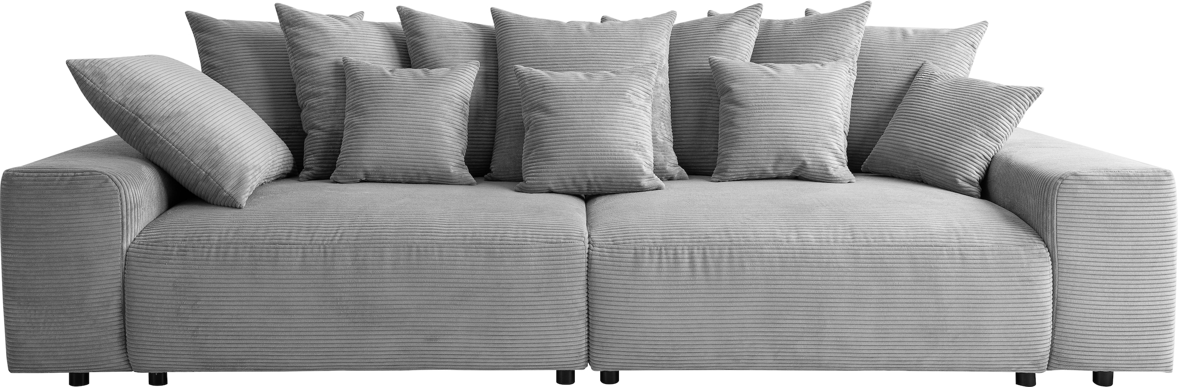 WERK2 Big-Sofa »Maxi B, Breite 290 cm«, Maximaler Kuschelkomfort: XXL-Sofa mit 78 cm Sitztiefe & 12 Kissen