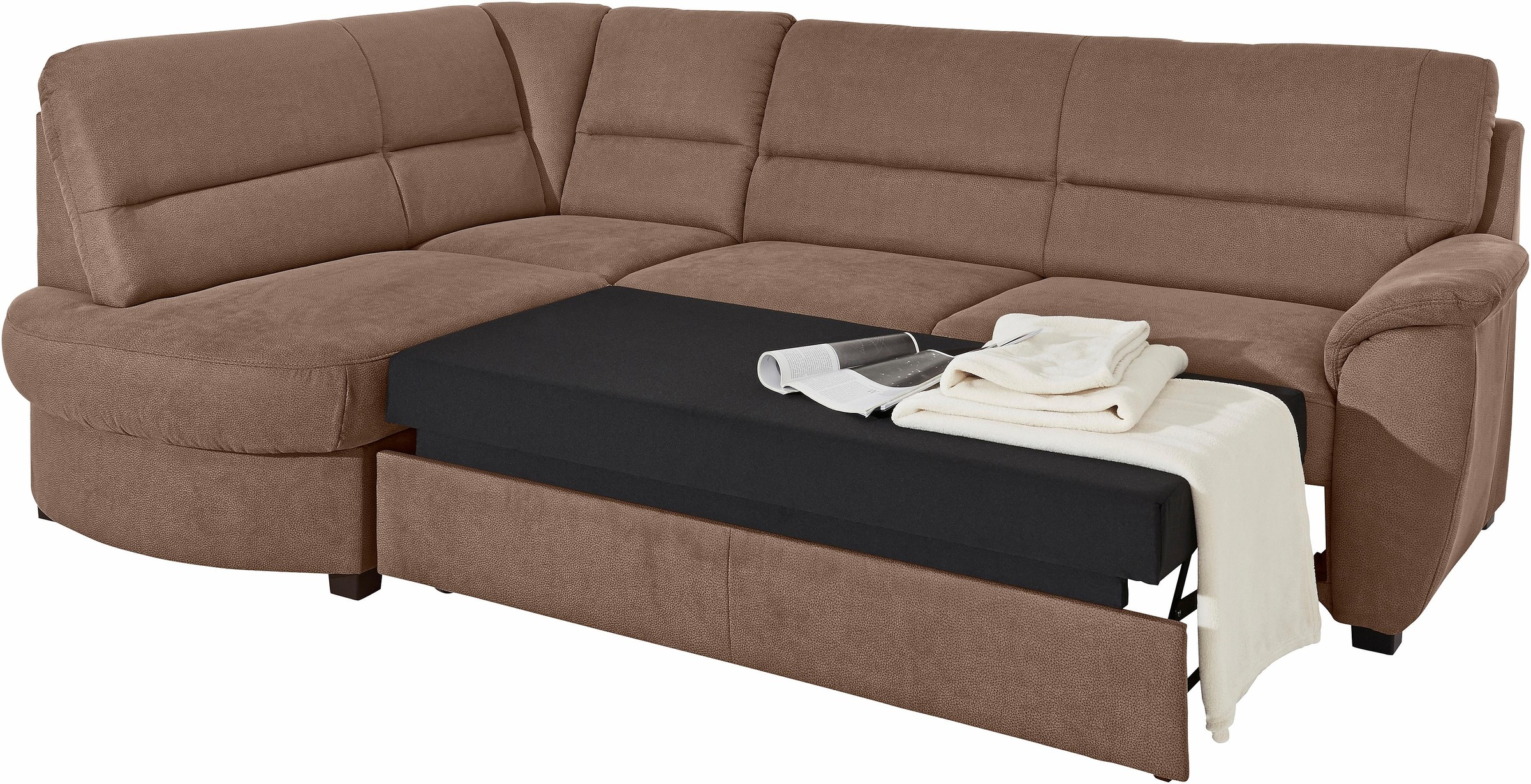 sit&more Ecksofa »Pandora L-Form« wahlweise mit Bettfunktion und Bettkasten günstig online kaufen