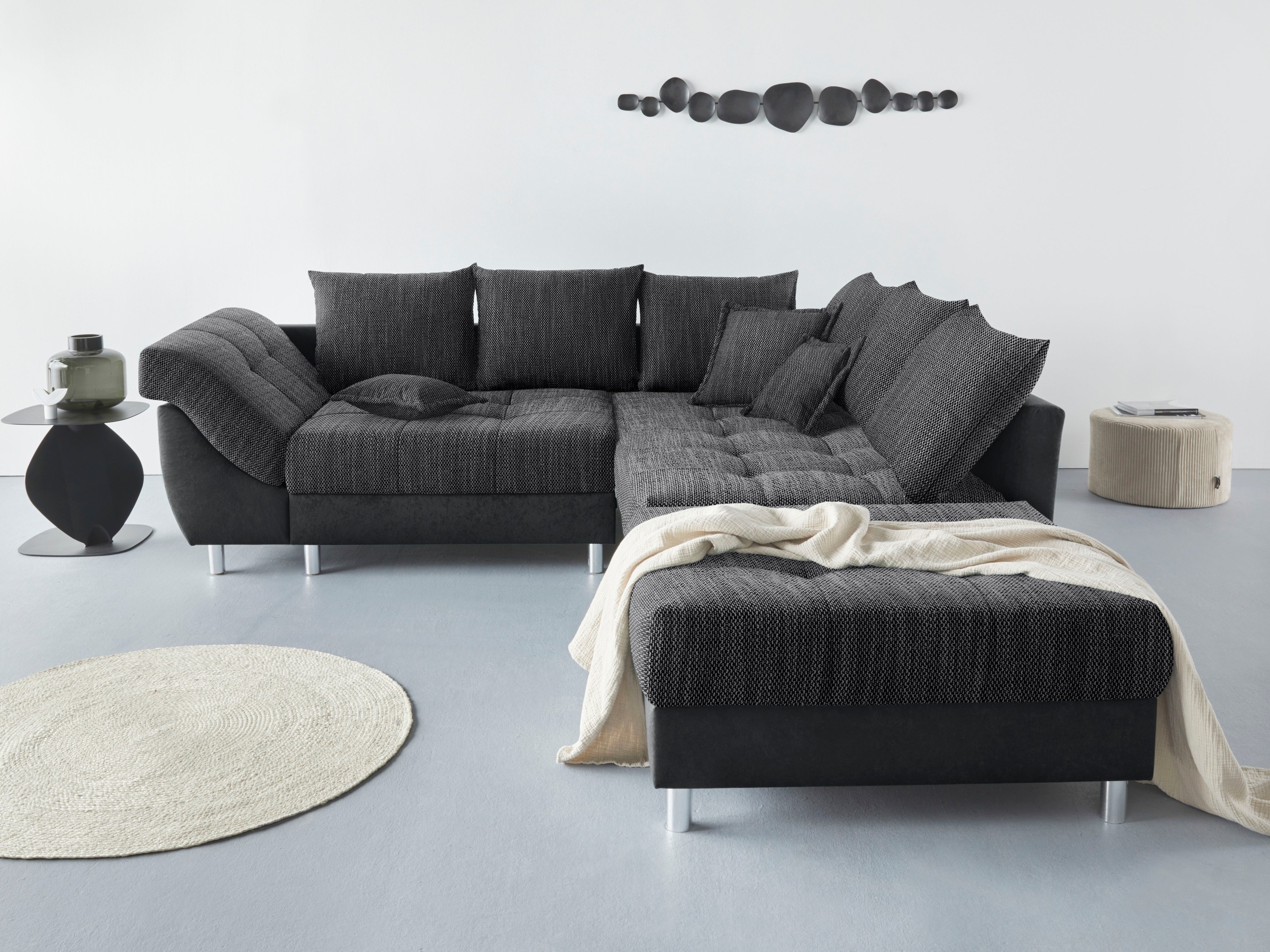COLLECTION AB Ecksofa »(Spar-Set) Innsbruck L-Form und Hocker«, (Spar-Set), günstig online kaufen