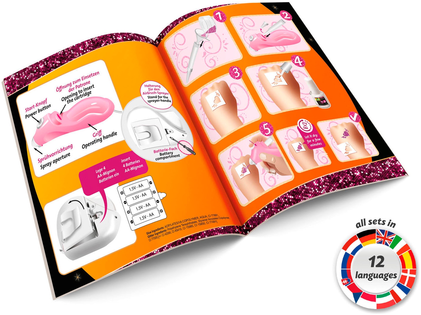 Lena® Kreativset »Airbrush Tattoo Studio«