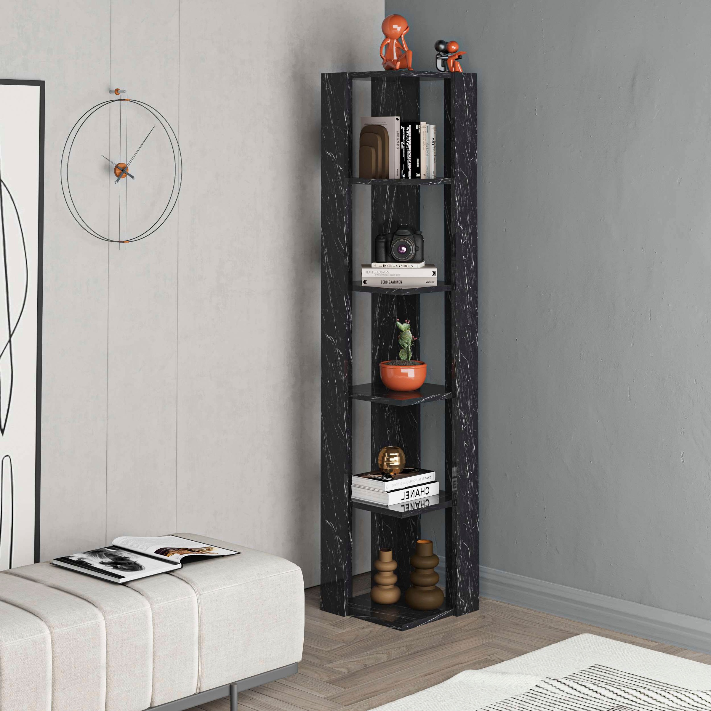 Decortie Eckregal »Nati Eckregal«, (Packung), Leichte Montage, Lagerung, Platzsparend