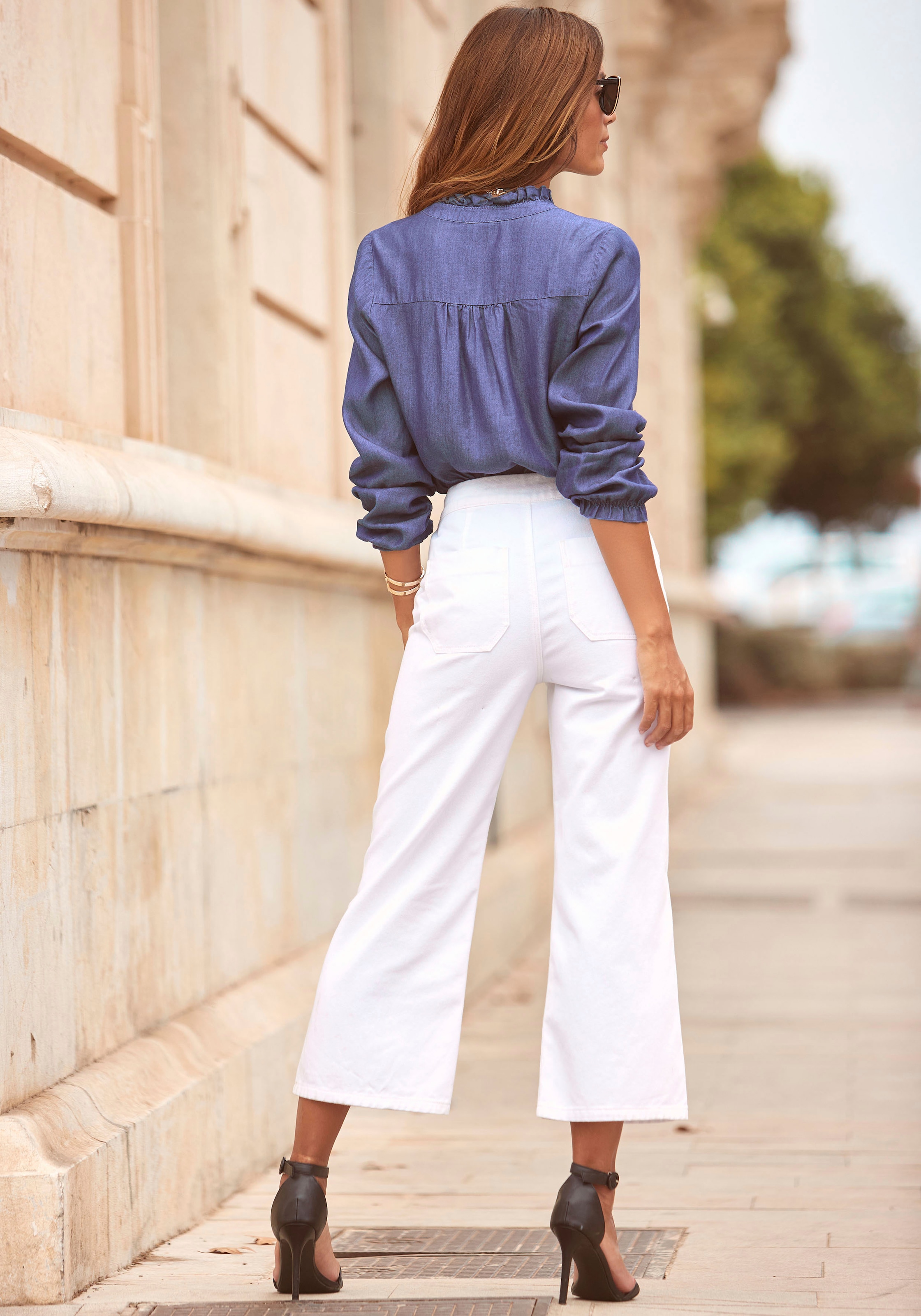 LASCANA Weite Jeans, in Culotte-Form, High-Waist, modisch