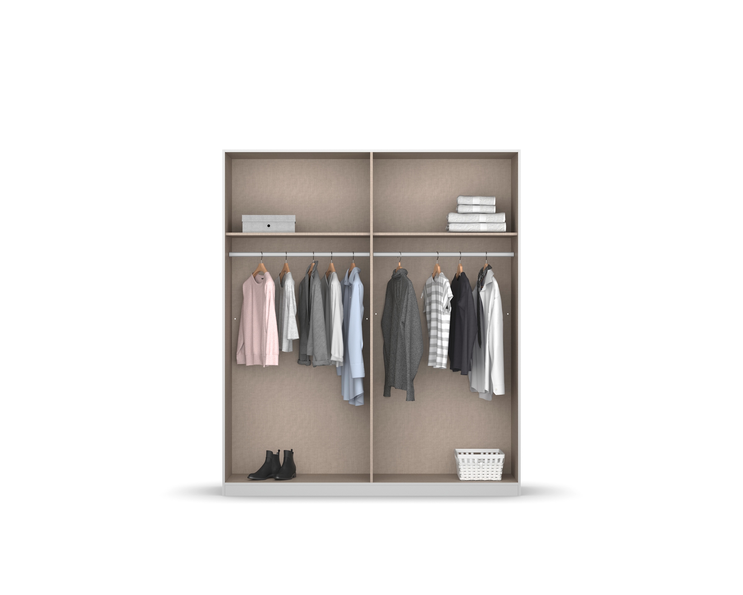 rauch Drehtürenschrank »Kleiderschrank Schrank Garderobe Schlafzimmerschrank ACERO«, Mitteltüren mit Spiegel in moderner Loft-Optik MADE IN GERMANY
