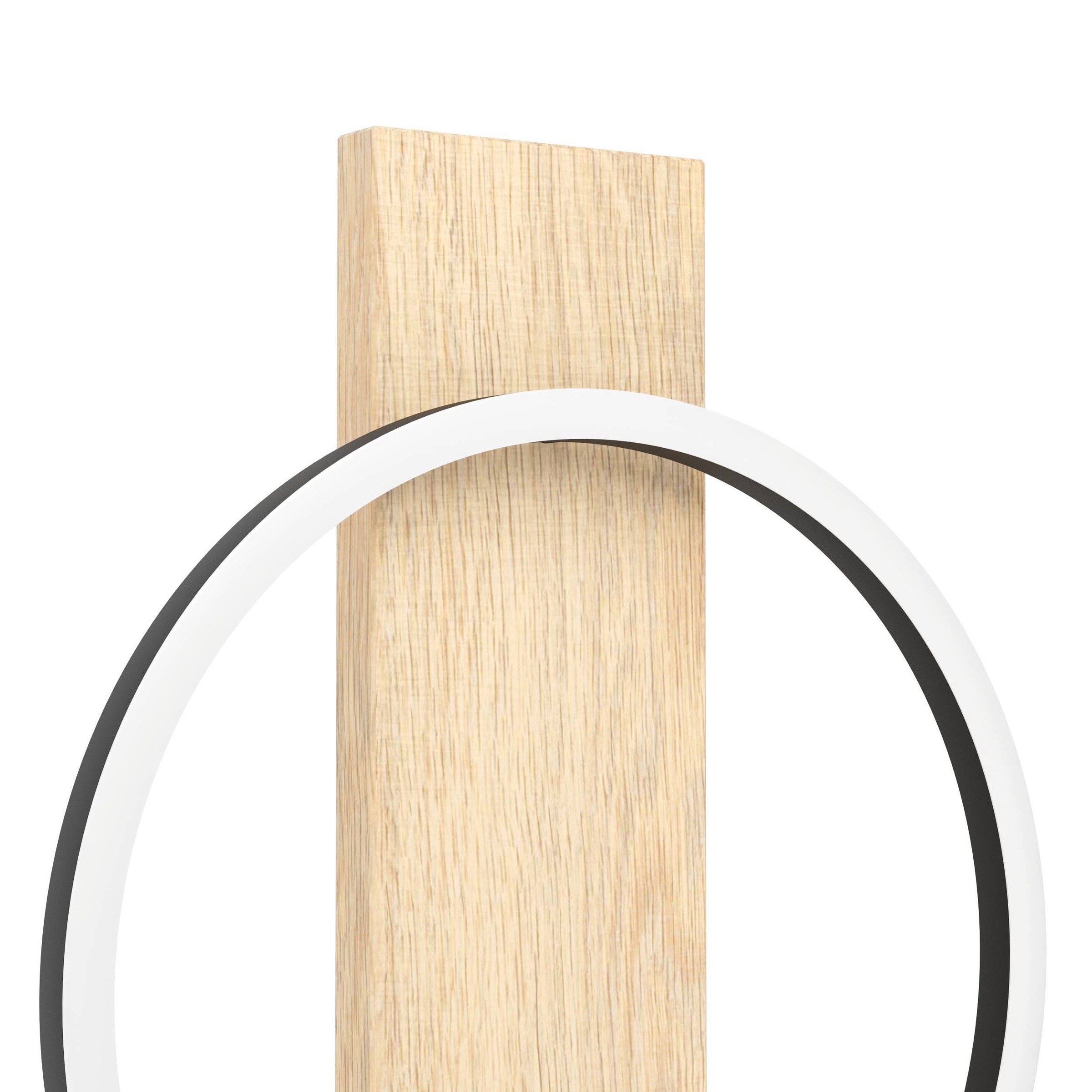 EGLO Wandleuchte »Boyal Wandlampe, FSC zerifiziert, Holz, Metall, Flurlampe, Lampe« LED-Modul 1 Stk. Warmweiß Wand-/Deckenleuchte - L30 x H56 x AL7,5 cm - schwarz, braun