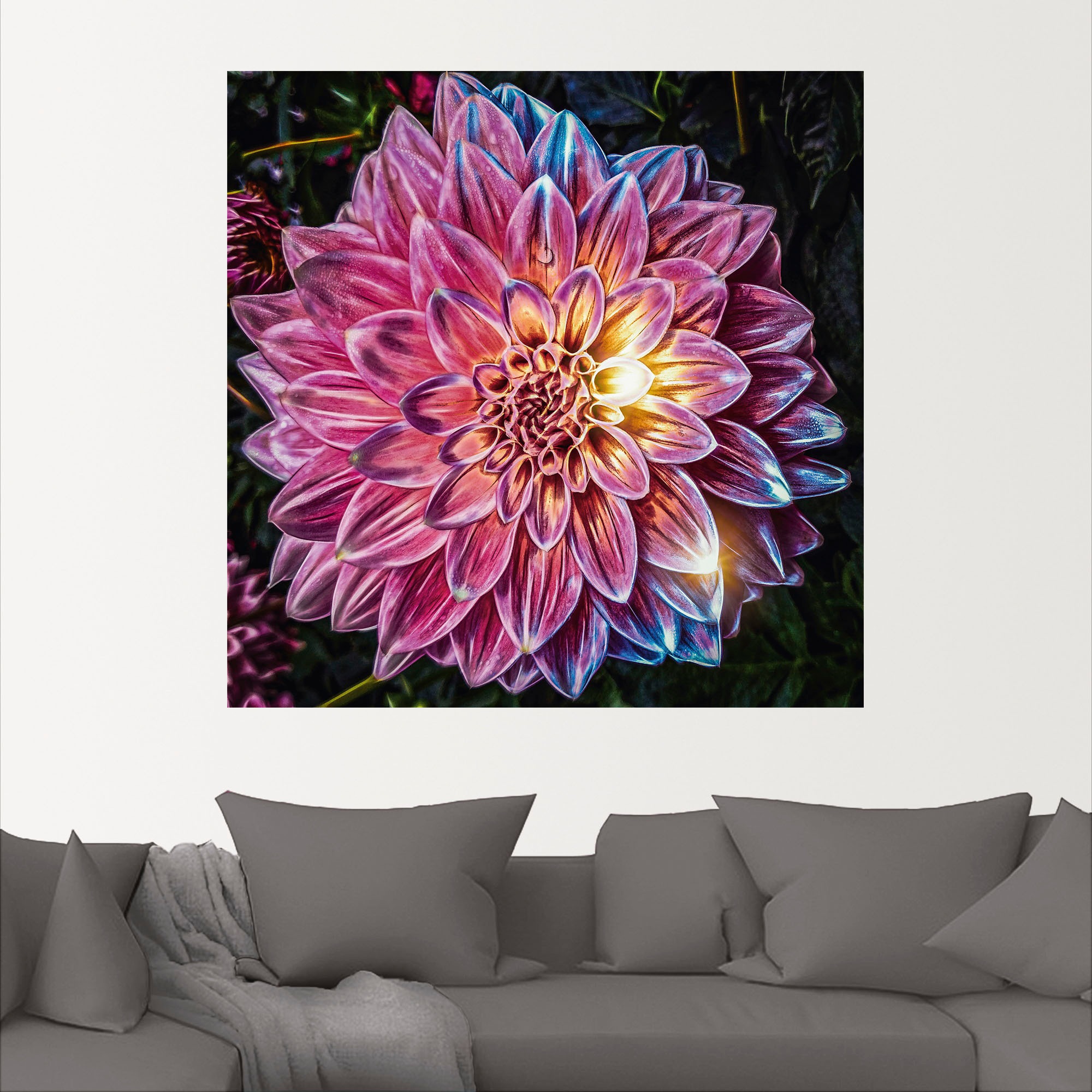 Artland Wandbild »Lila Blüte beleuchtet«, Blumenbilder, (1 St.), als Alubild, Leinwandbild, Wandaufkleber oder Poster in versch. Größen