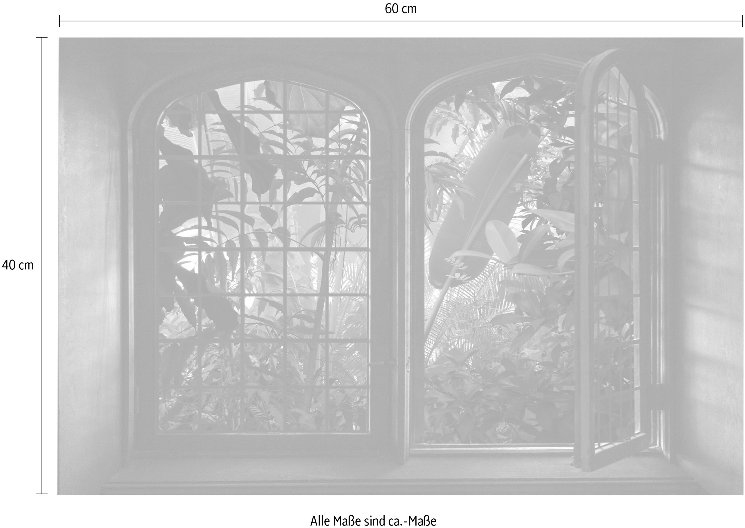 queence Wandsticker »Urwald«, Wandsticker, Wandbild, selbstklebend, 3D, Fenster