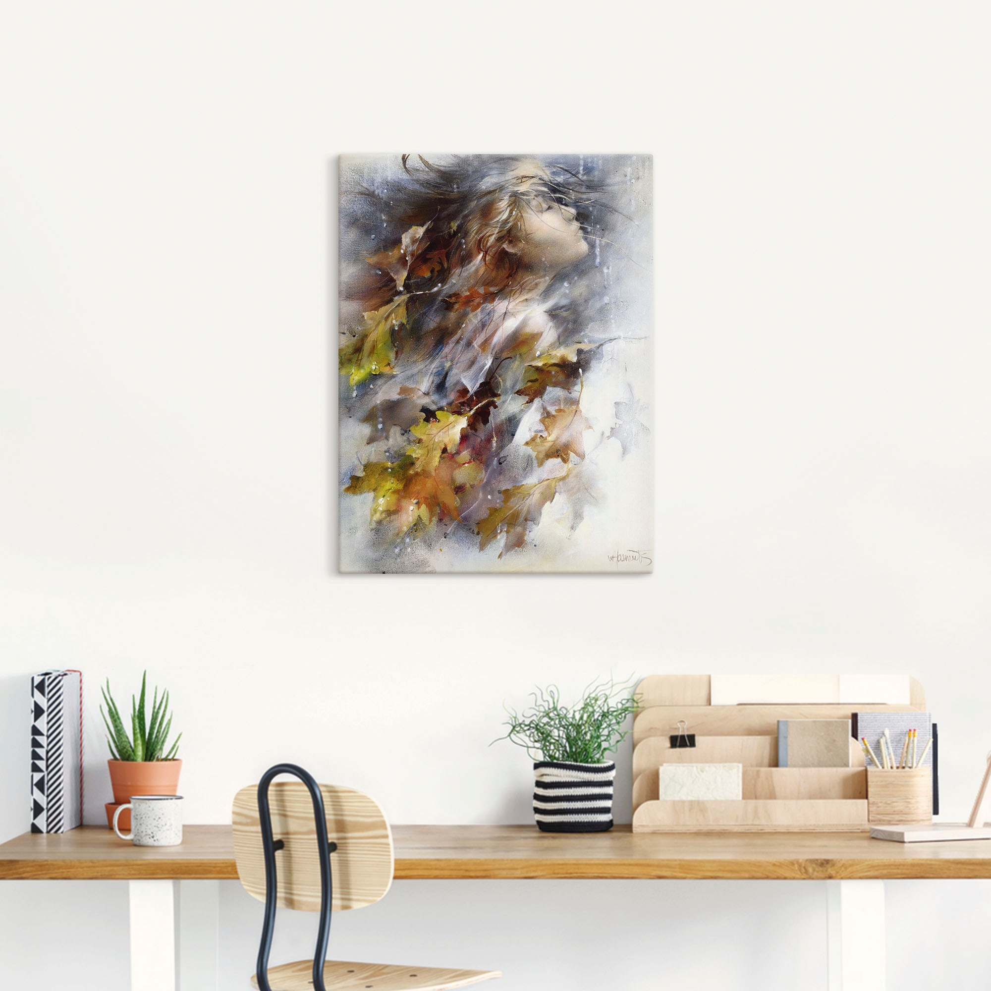 Artland Wandbild »Herbst« Frau 1 Stk. tlg. als Leinwandbild, Poster, Wandau günstig online kaufen