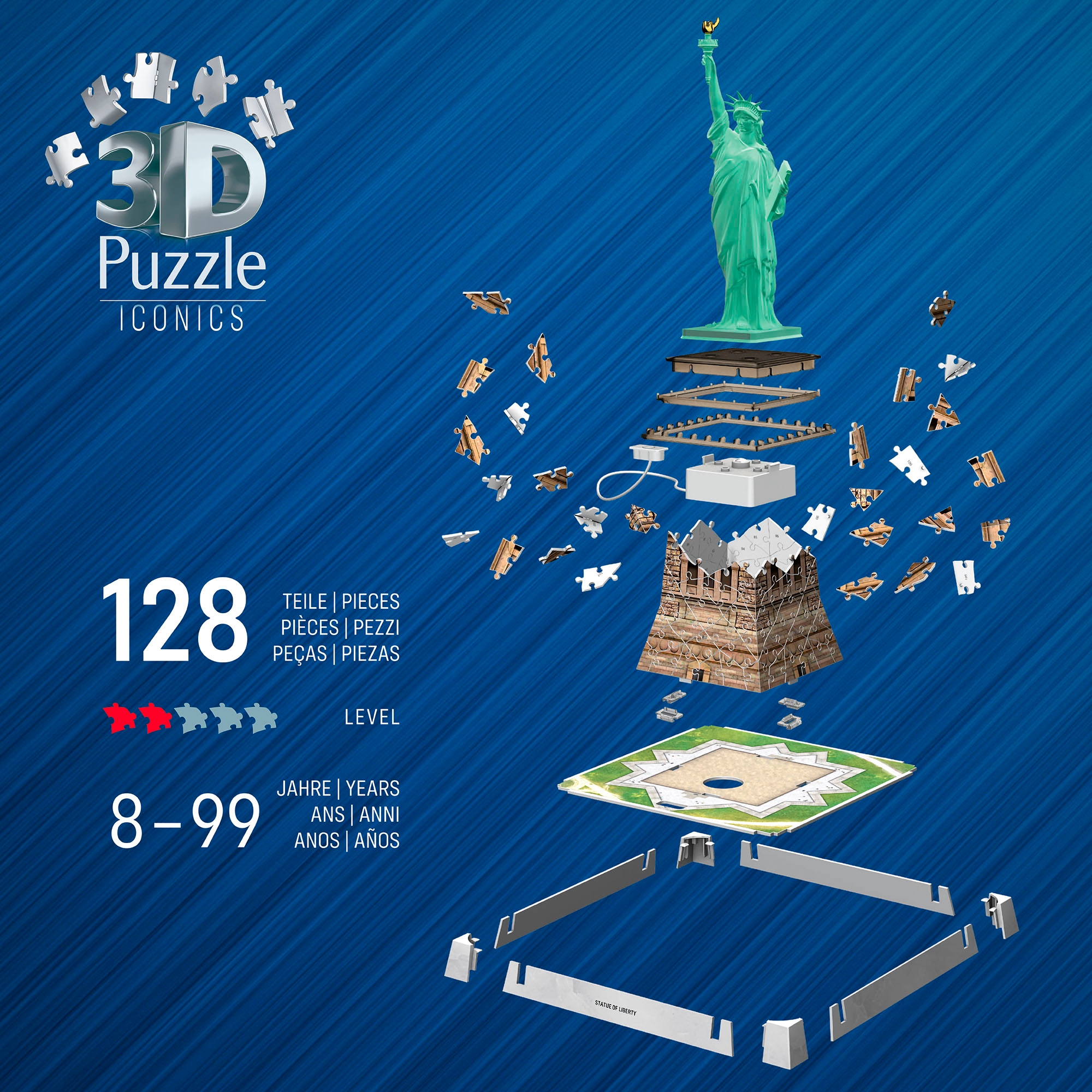 Ravensburger 3D-Puzzle »Iconics: Freiheitsstatue - mit Licht«, Made in Europe