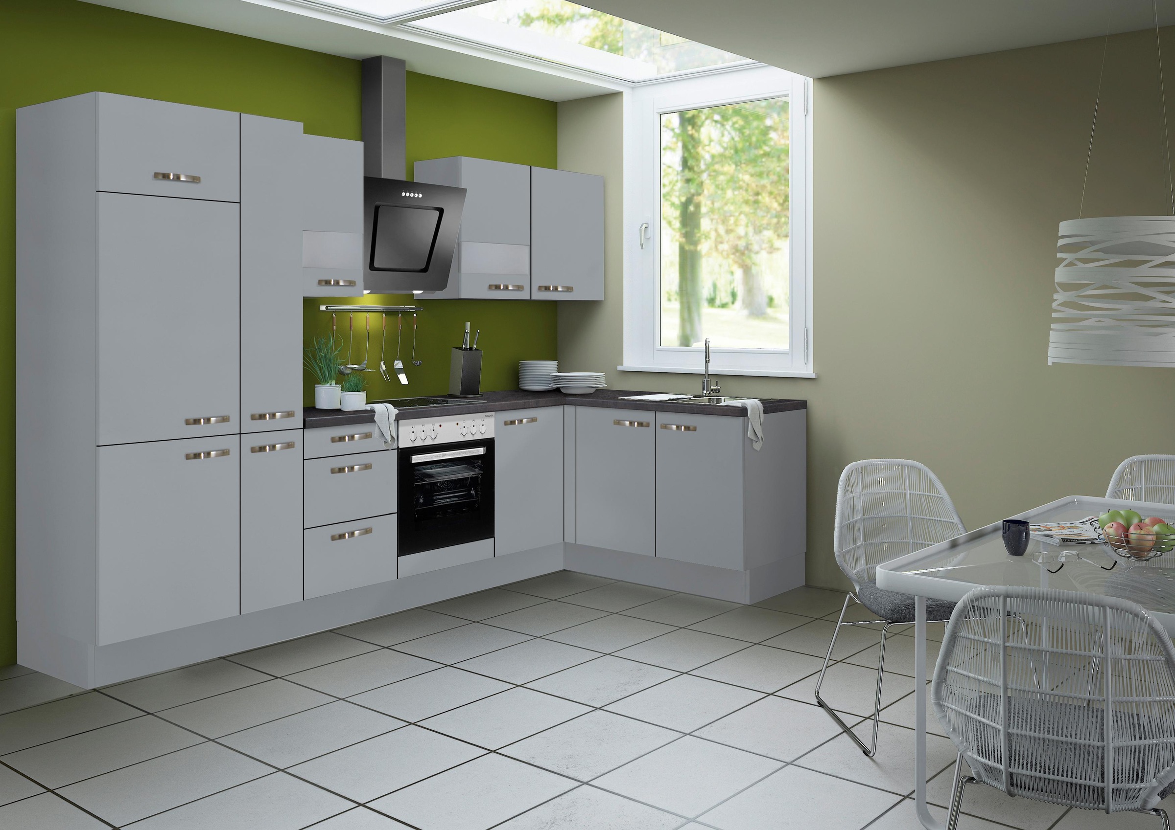 KOCHSTATION Winkelküche »KS-Cara« mit Vollauszügen und Soft-Close-Funktion,  Stellbreite 315 x 175 cm