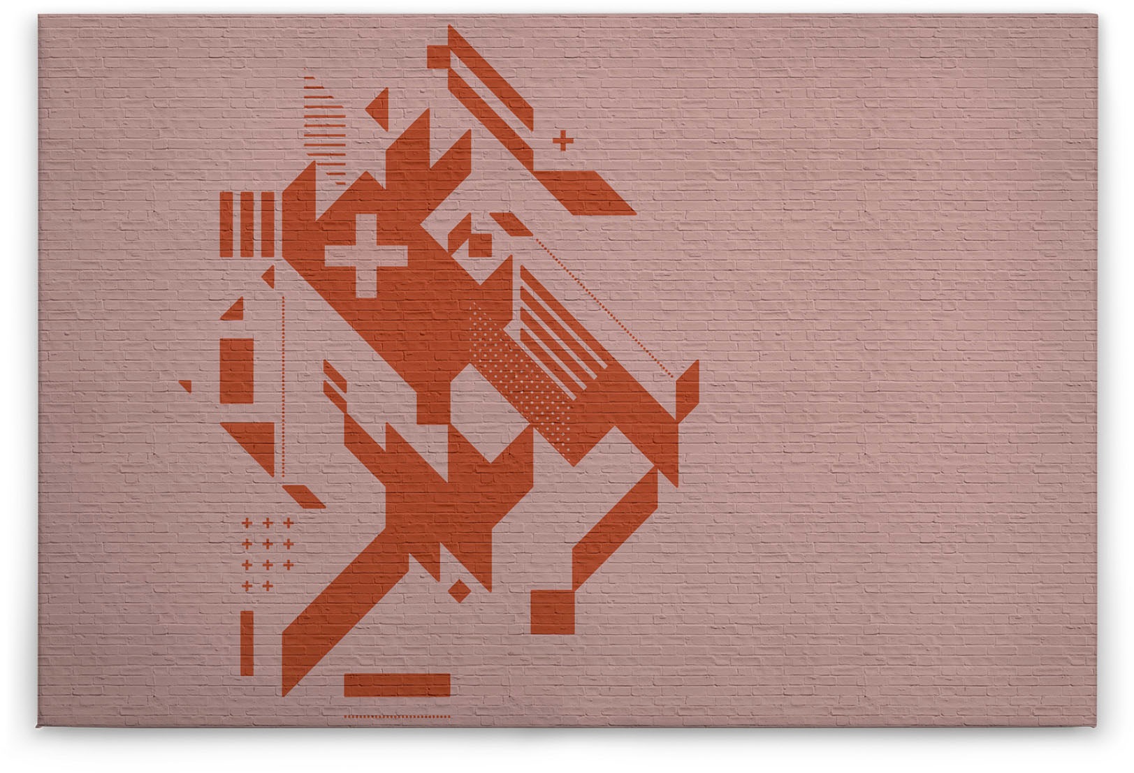 Bricoflor Industrial Bild Auf Leinwand In Grau Modernes Wandbild Mit Geomet günstig online kaufen