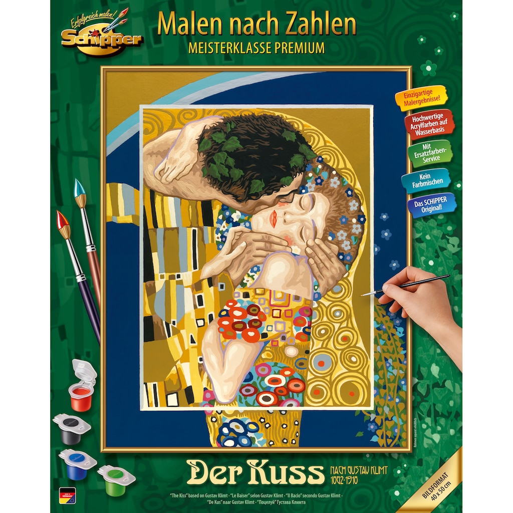Schipper Malen nach Zahlen »Meisterklasse Premium - Der Kuss nach Gustav Klimt (1862 - 1918)«