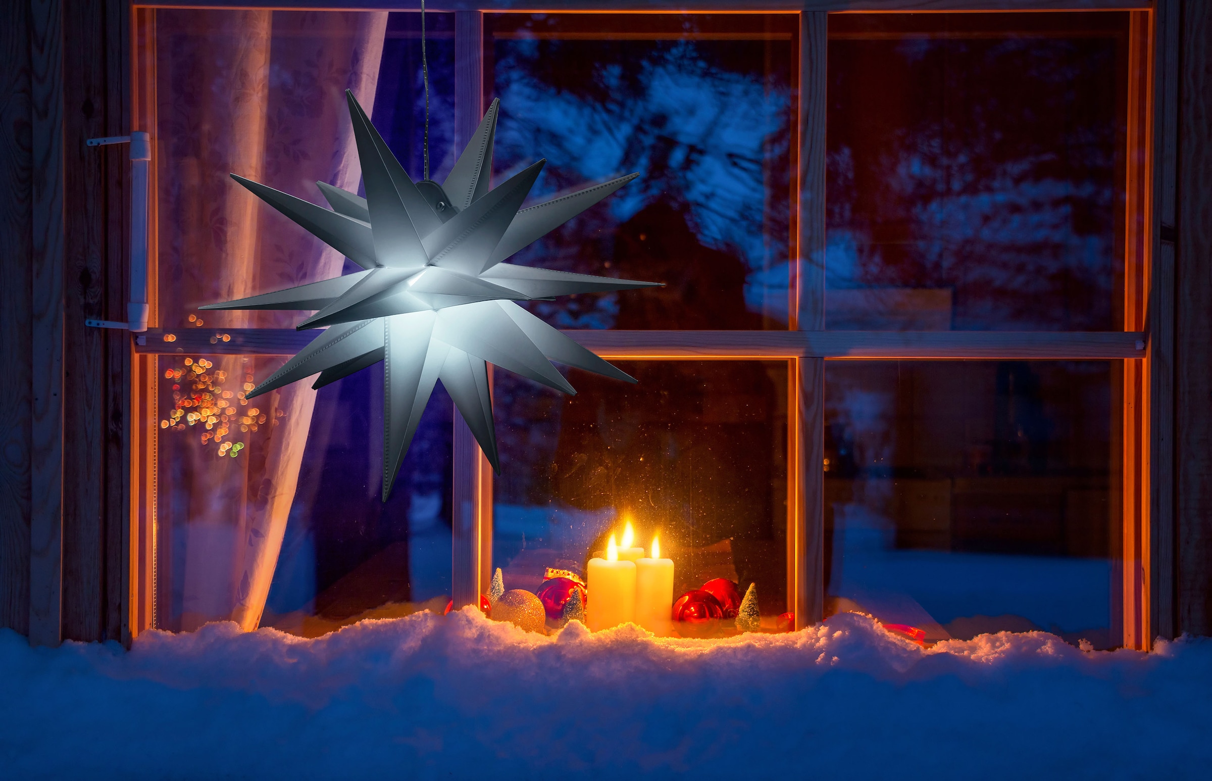 BONETTI LED Stern »Weihnachtsstern«, 3er Set, in 3D-Optik, Batteriebetrieb, Ø  25 cm, Weihnachtsdeko online kaufen