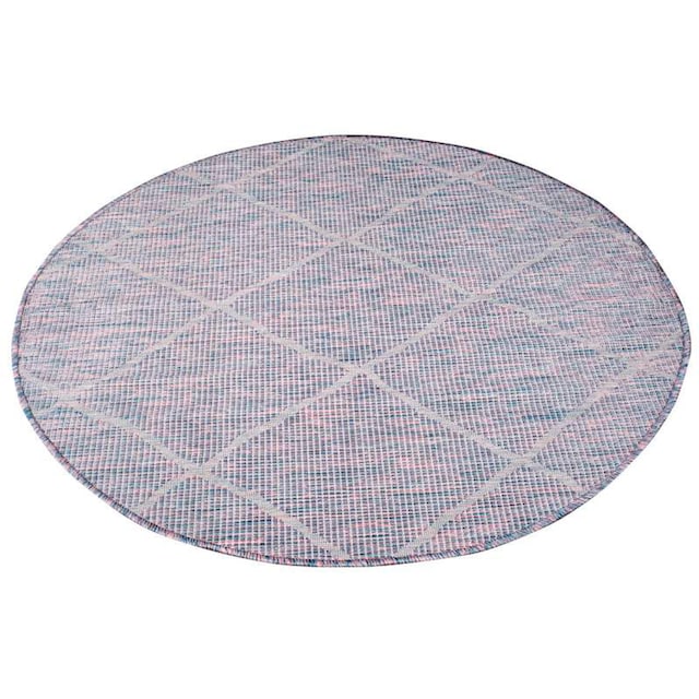 Carpet City Teppich »Palm«, rund, Wetterfest & UV-beständig, für Balkon,  Terrasse, Küche, flach gewebt bequem und schnell bestellen