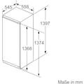 BOSCH Einbaukühlschrank »KIL52AFE0«, KIL52AFE0, 139,7 cm hoch, 55,8 cm breit