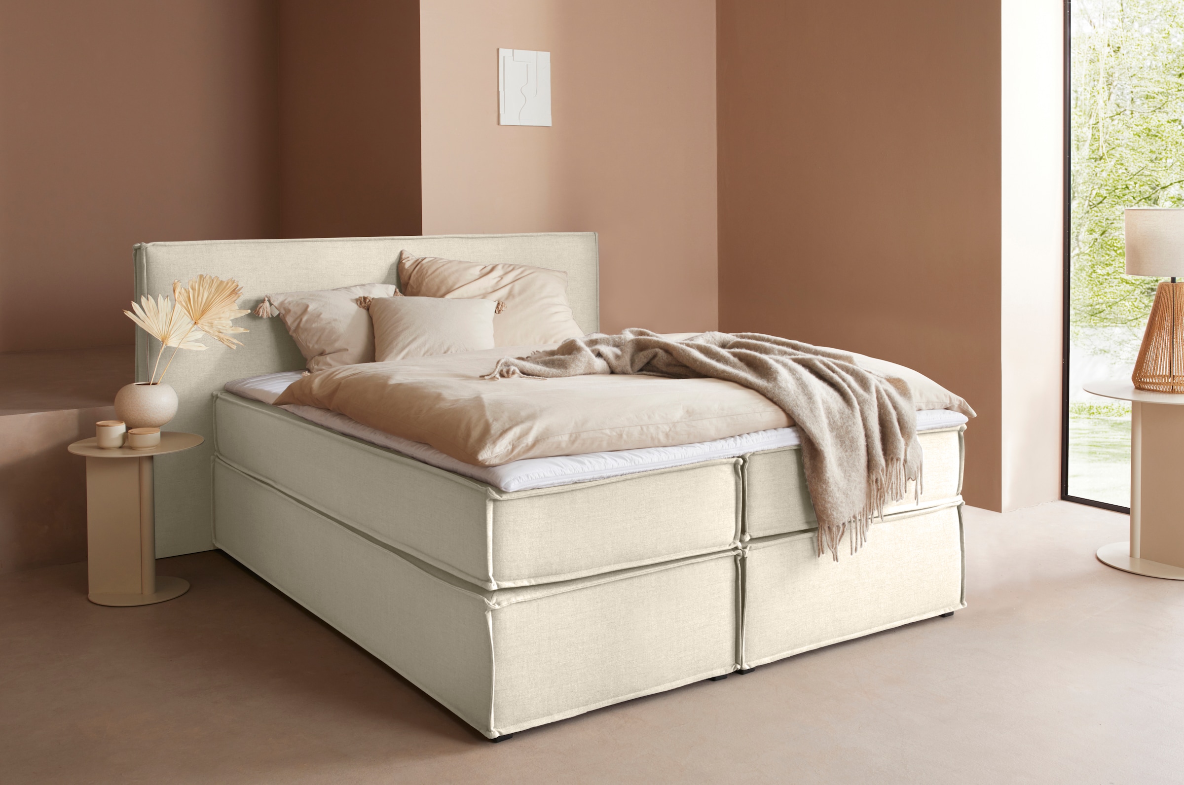 LeGer Home by Lena Gercke Boxspringbett "Yuma", incl. Topper, in 4 Breiten, günstig online kaufen