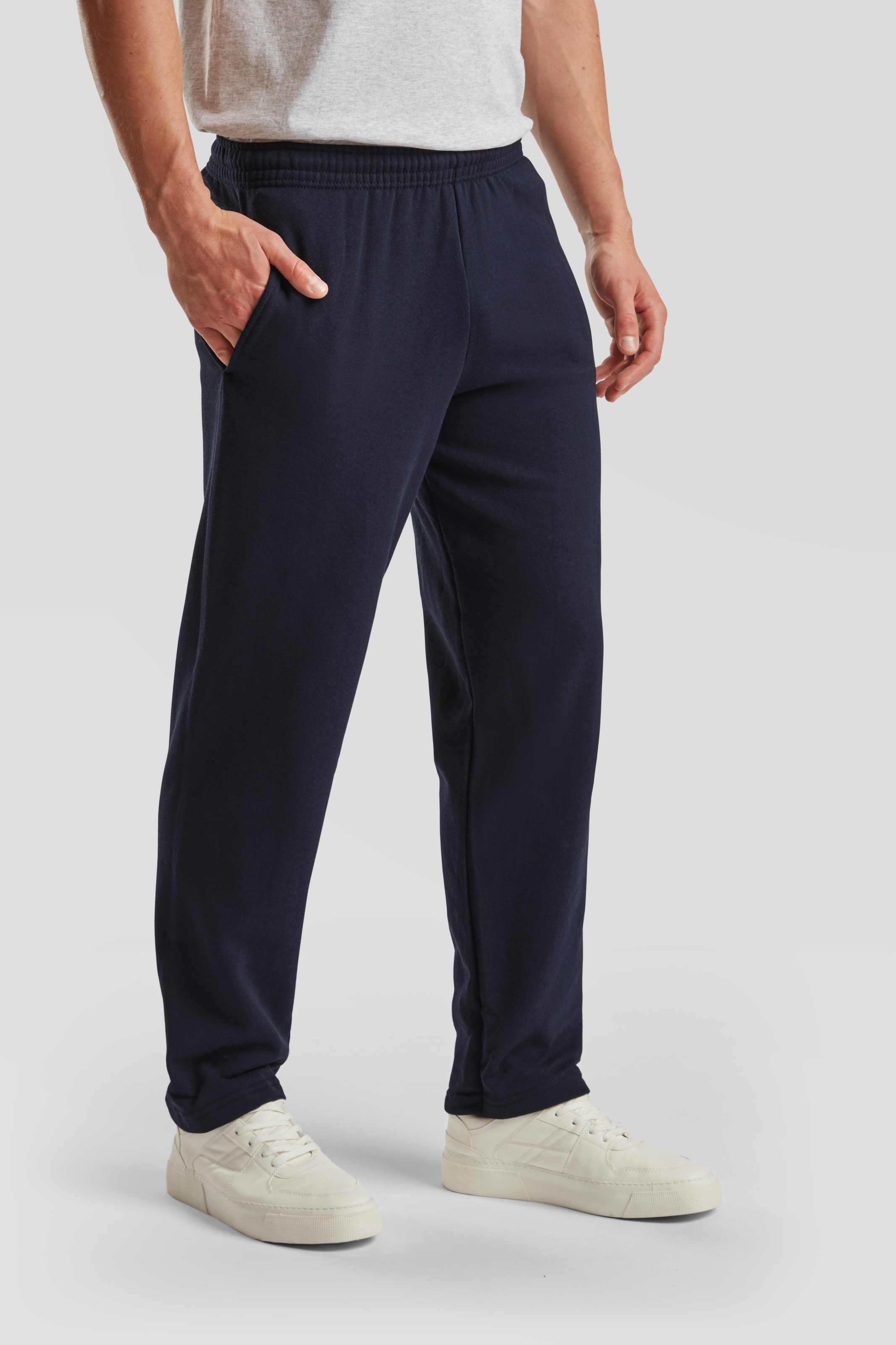 Fruit of the Loom Sweathose, (Packung, 2 tlg.), Jogger mit offenem Beinabschluss