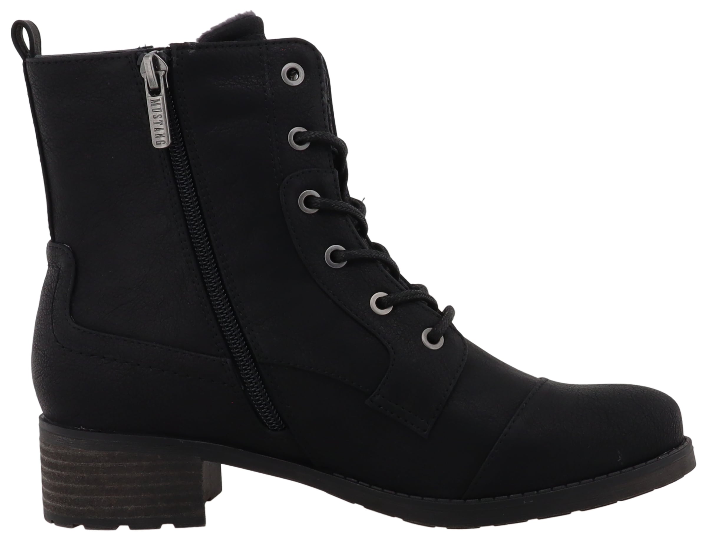 Mustang Shoes Winterstiefelette »Fabienne«, Schnürstiefelette mit Blockabsatz