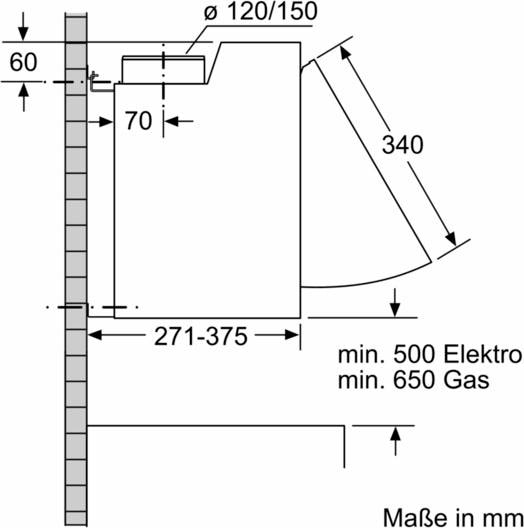 SIEMENS Zwischenbauhaube »LE66MAC00«, Serie iQ100