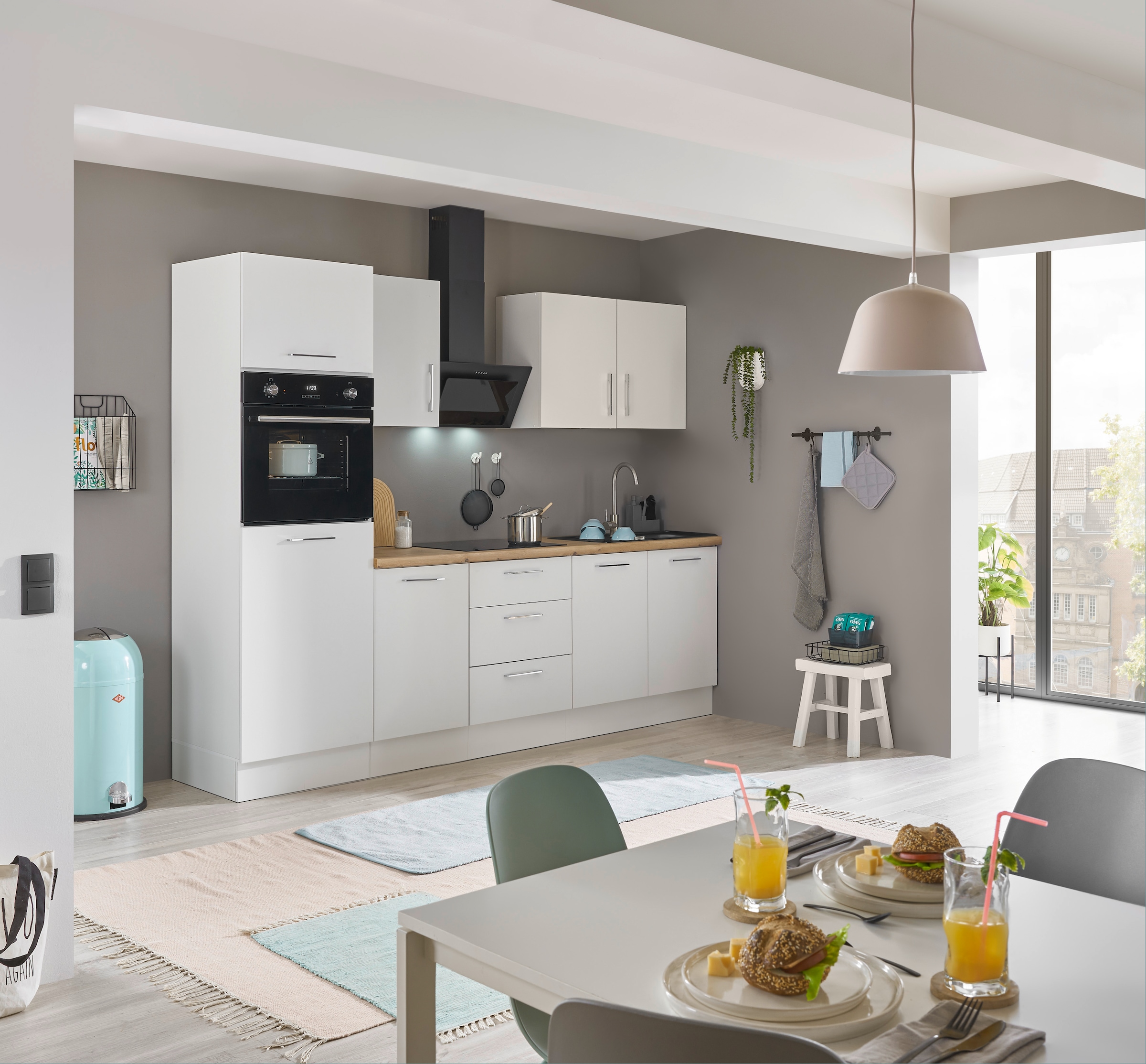 BASIC by Balculina Küchenzeile »Turin«, Breite 270 cm, wahlweise mit E-Geräten