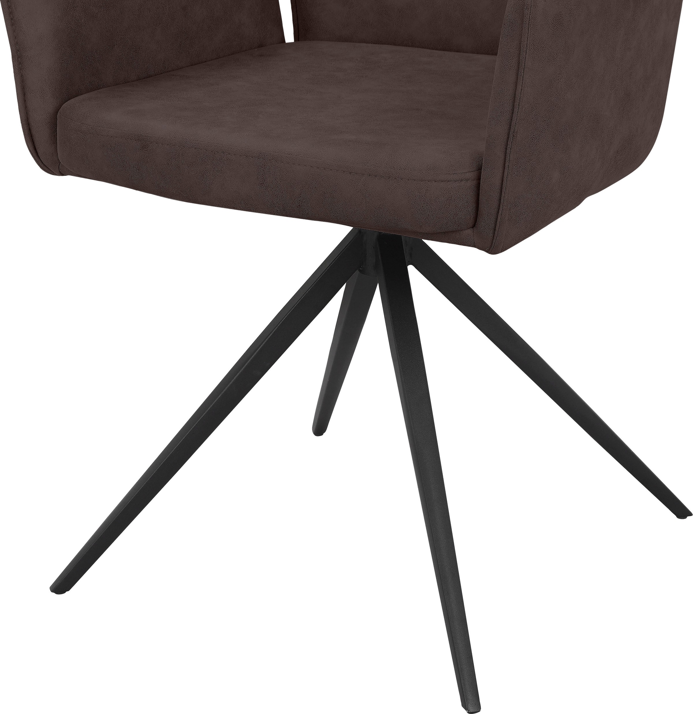 PLACES OF STYLE Esszimmerstuhl »Ozias« () Sitz und Rücken gepolstert, Gestell aus Metall schwarz, Sitzhöhe 50 cm, 2er Set