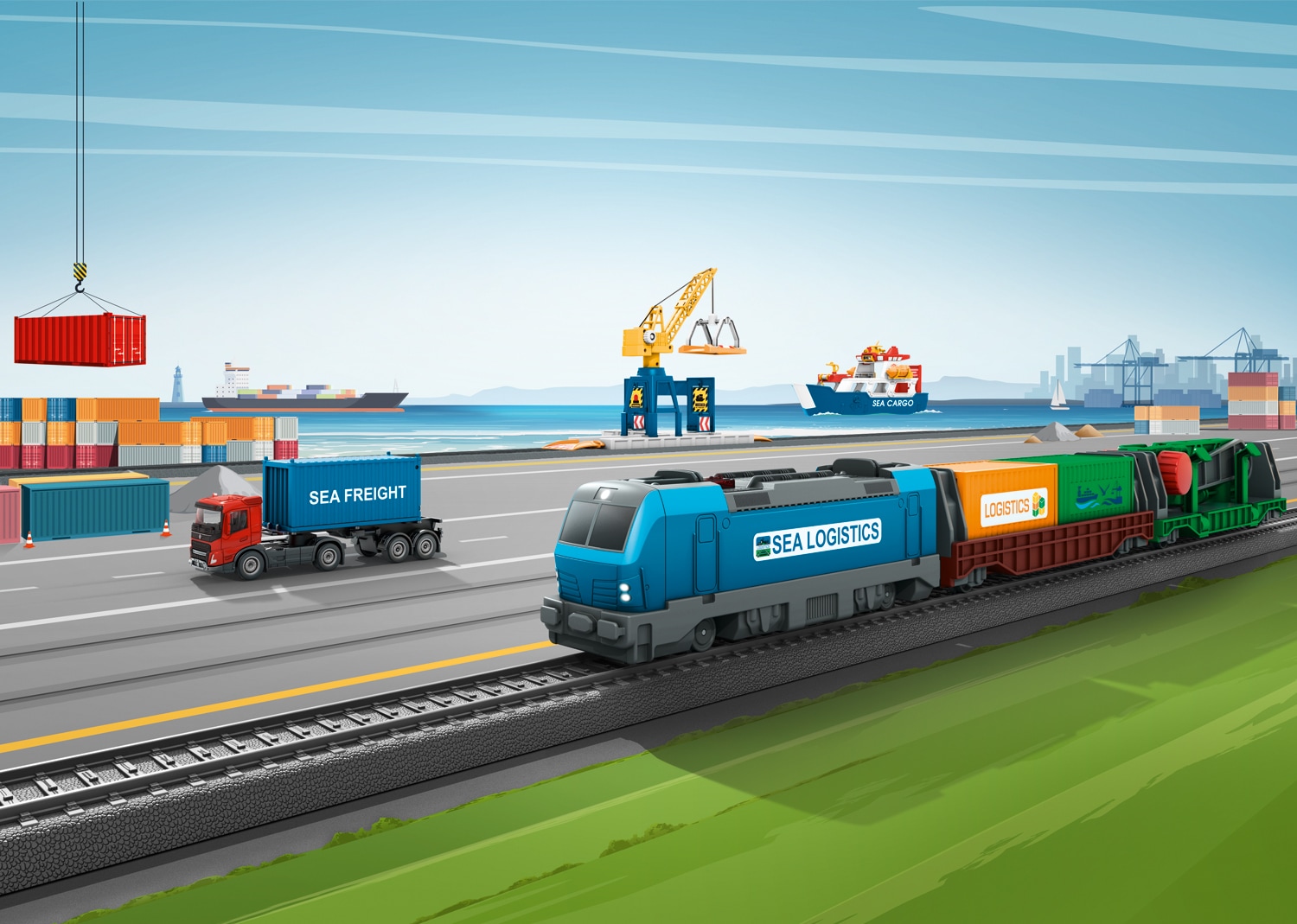 Märklin Modelleisenbahn-Set »Märklin my world - Startpackung "Containerlogistik" - 29349«