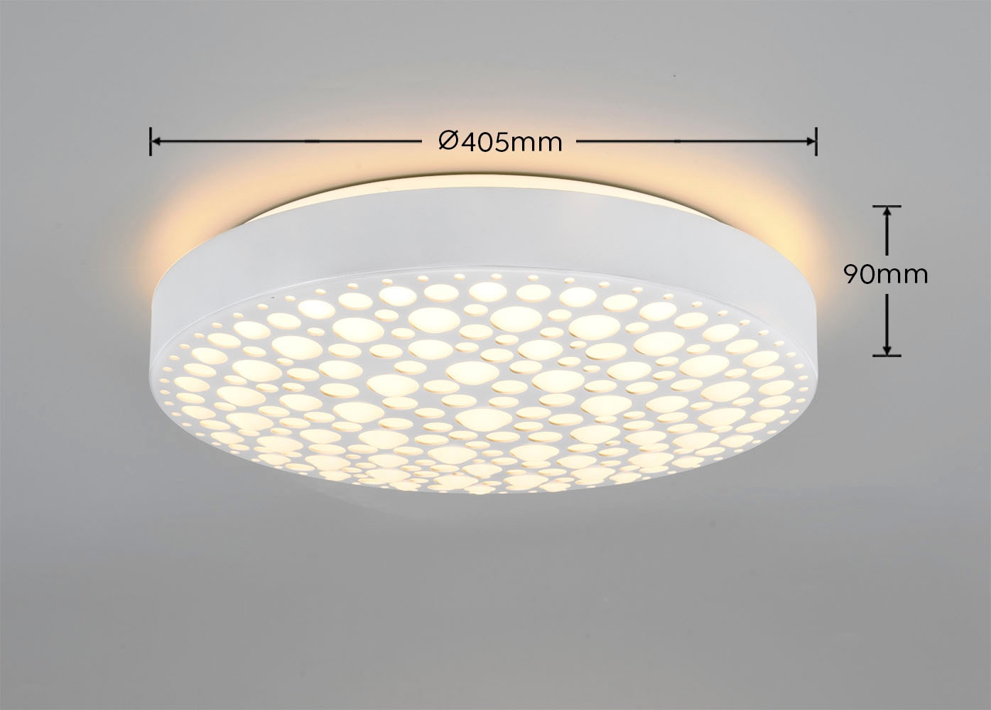 REALITY Leuchten LED Deckenleuchte »Chizu«, 1 flammig, Leuchtmittel LED-Board | LED fest integriert, Regenbogen RGB-Wechsel, dimmbar per Fernbedienung, Memory, Nachtlicht