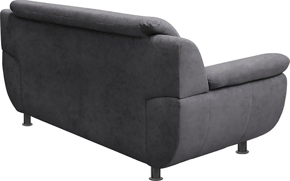 TRENDMANUFAKTUR 3-Sitzer »Rondo, Breite 207 cm, breite Armlehnen, Füße schwarz« Big-Sofa wahlweise mit Federkern, in verschiedenen Bezügen bestellbar