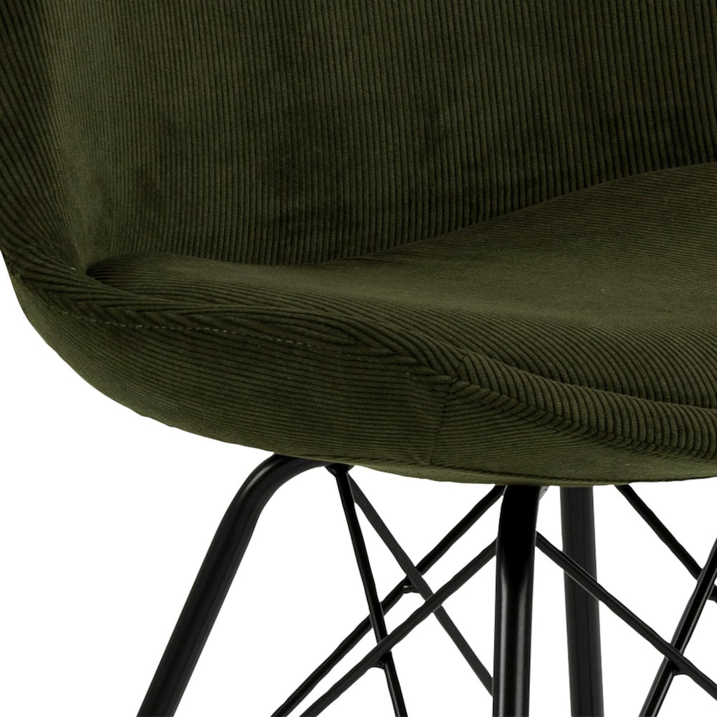andas Esszimmerstuhl »Edel«, Cord, in verschiedenen Bezugsqualitäten und Farbvarianten erhältlich, mit einem Metallgestell, Sitzhöhe 49 cm