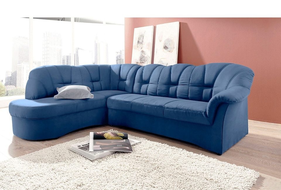 DOMO collection Ecksofa »Papenburg, zeitlose Rückensteppung, elegante Armle günstig online kaufen