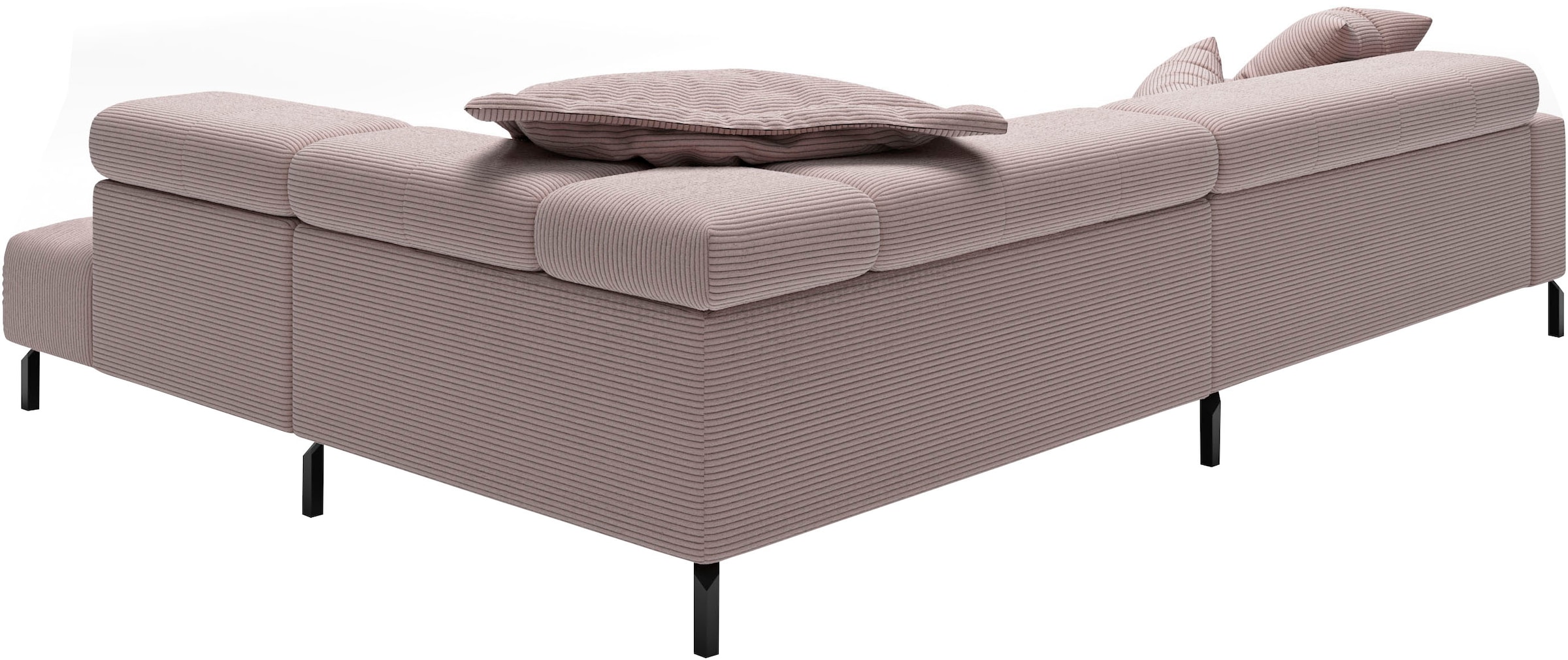 PLACES OF STYLE Ecksofa »Claya, L-Form,  incl. Kopfteilverstellung, Breite 311 cm« wahlweise elektrischer Sitzvorzug