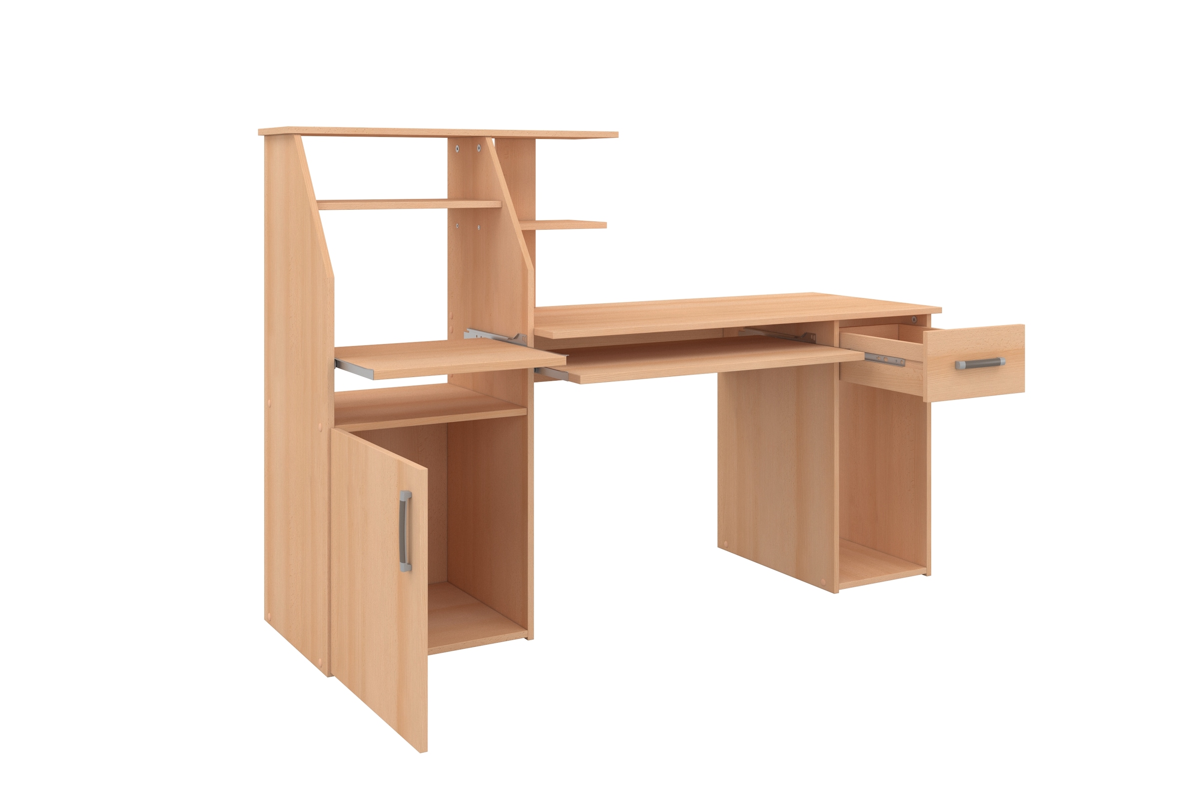 VOGL Möbelfabrik Schreibtisch »Don«, mit Tastatur- & Druckerauszug, Breite 137,5 cm, Made in Germany