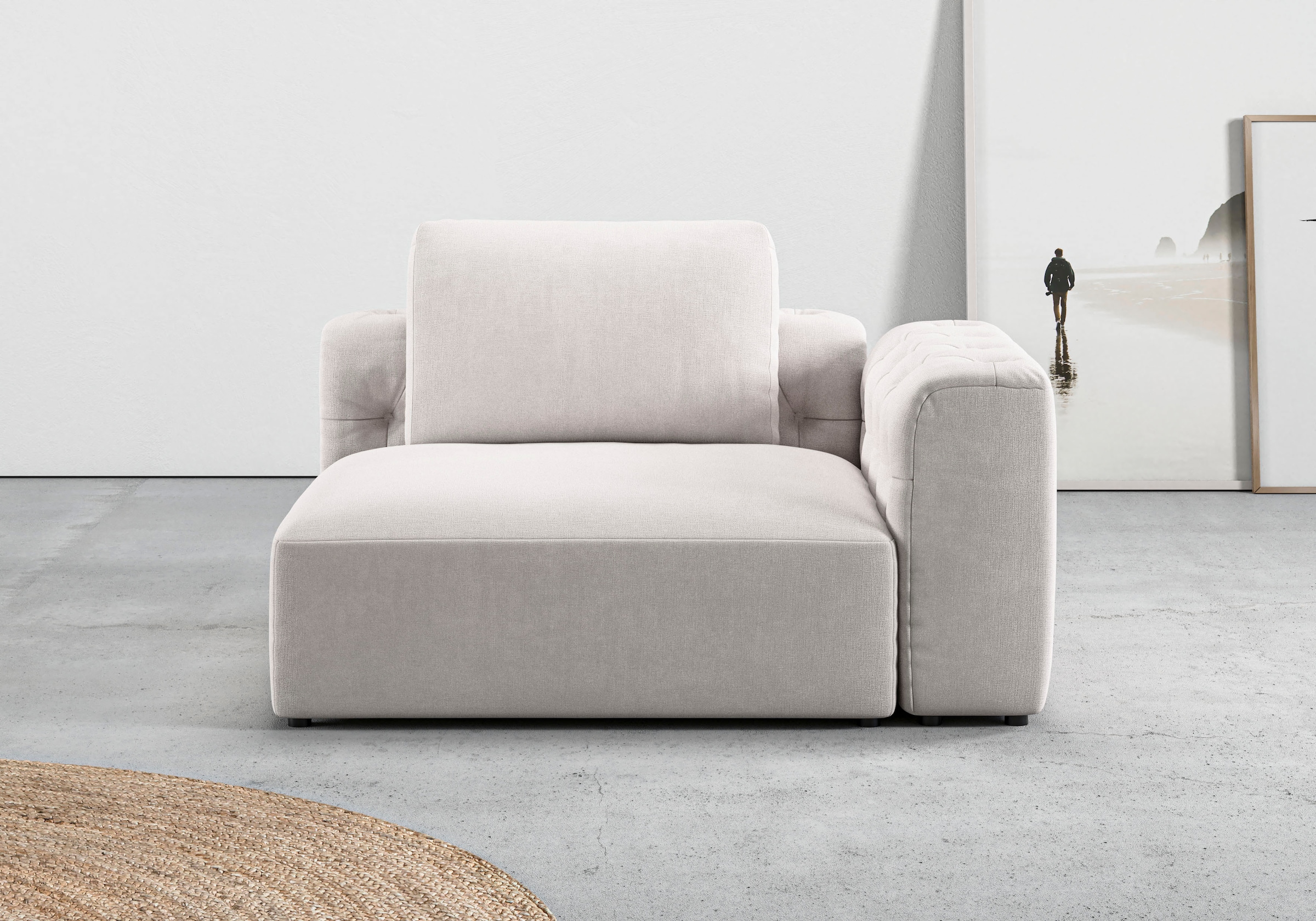 Home affaire 1,5-Sitzer »Cushid« Modul-Eckteil, auch einzeln stellbar, Brei günstig online kaufen