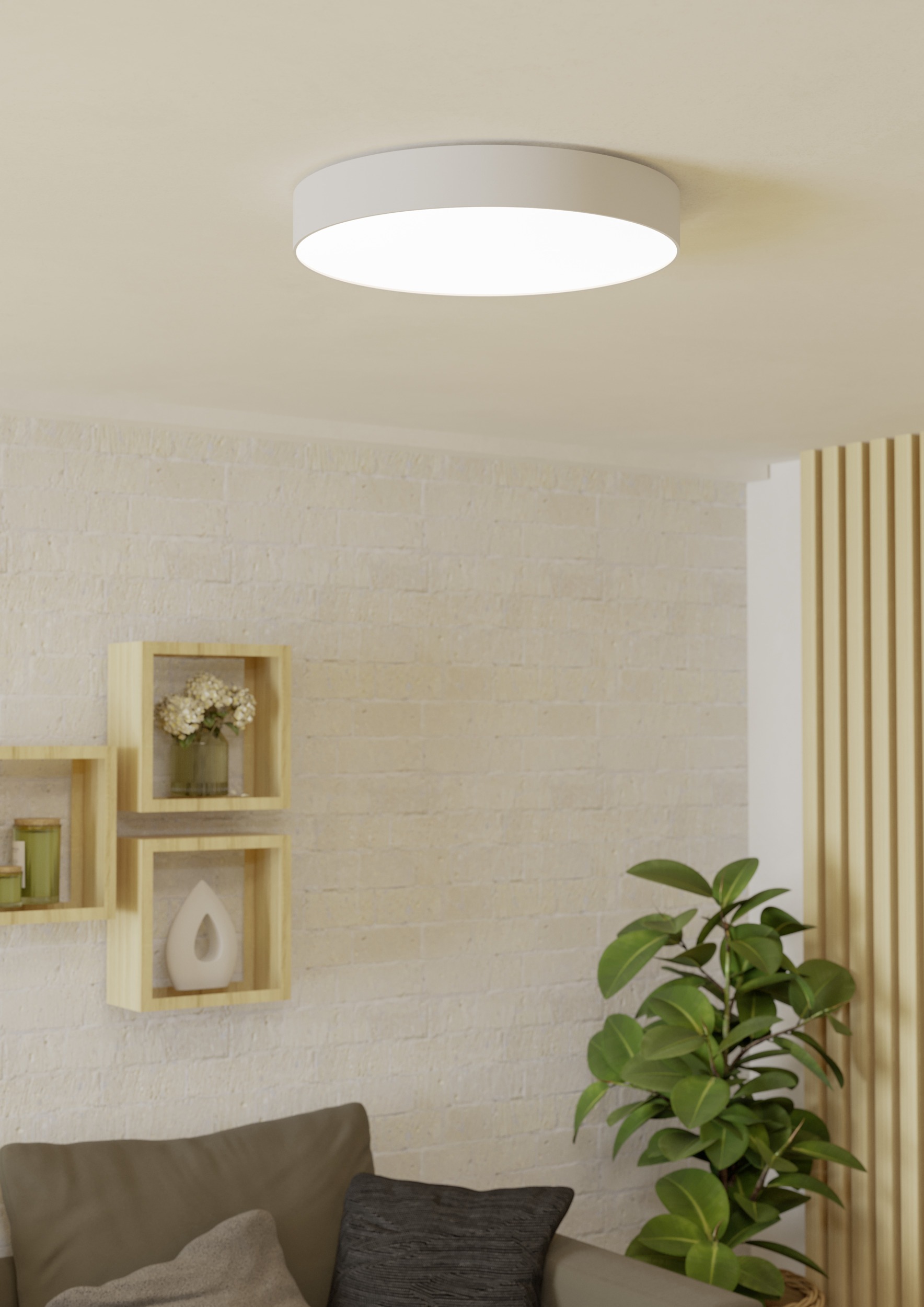 EGLO Deckenleuchte »GALLIZZI-Z Deckenlampe - Kunststoff - LED - 26W - IP20« LED-Modul 1 Stk. Kaltweiß | Neutralweiß | RGB | Warmweiß Wohzimmerlampe, Esszimmerlampe, Flur, Schlafzimmer, H7 x Ø49 cm